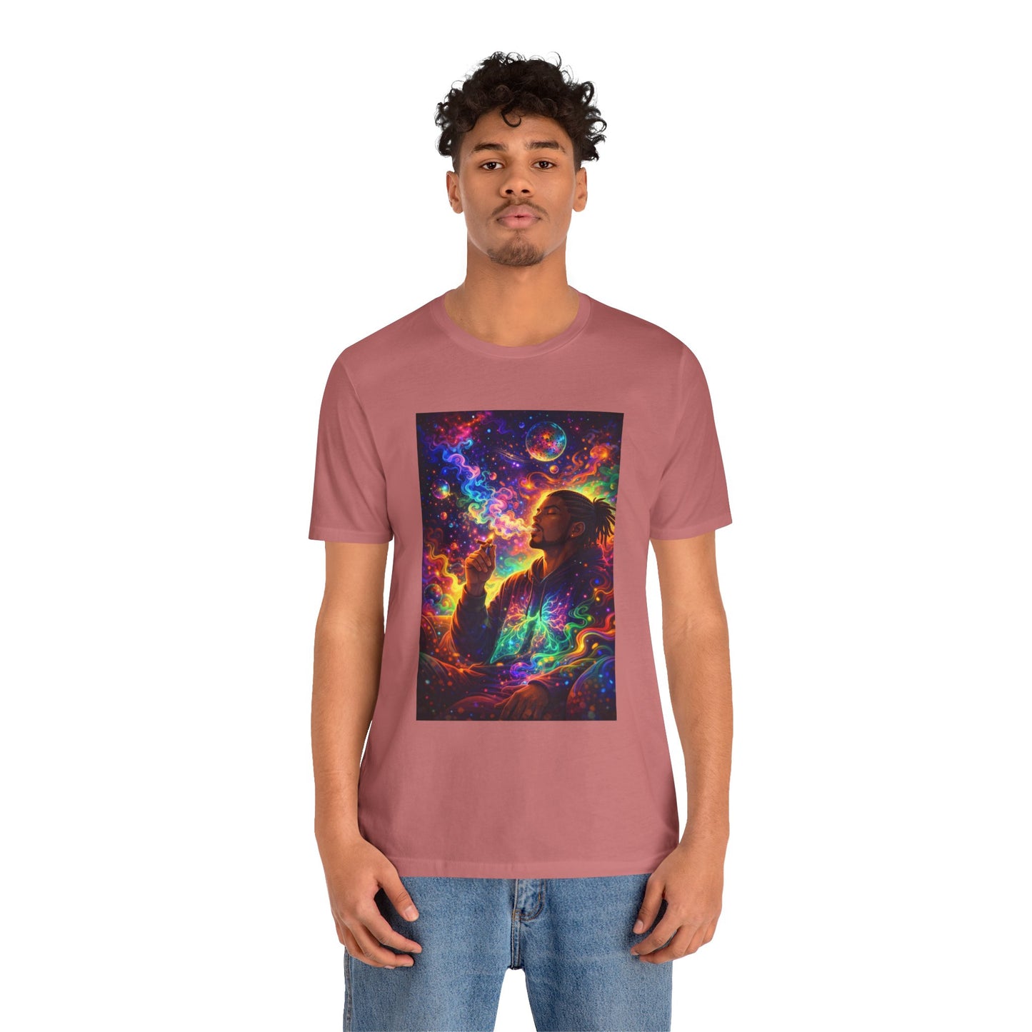 Psychedelic Session T-Shirt — Cosmic Portrait Graphic Tee
