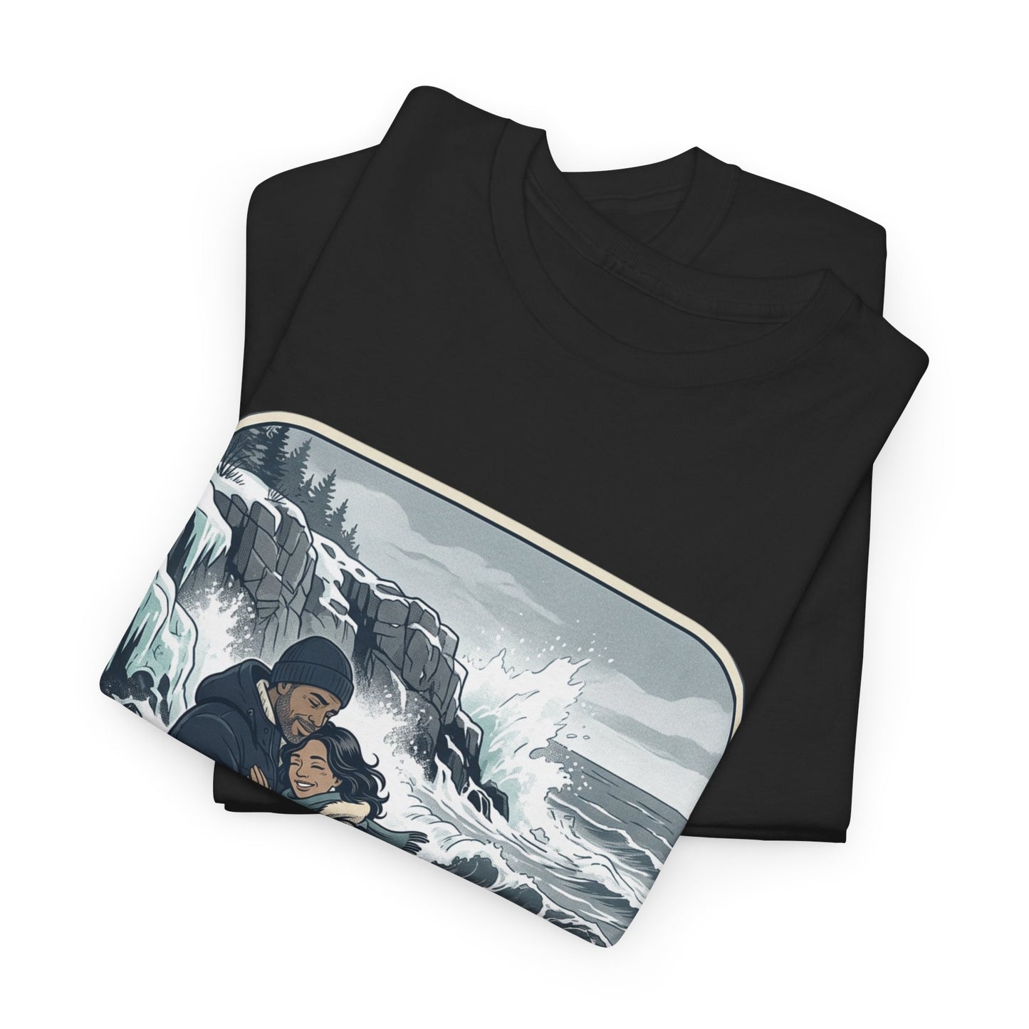 Acadia National Park Tee — Coastal Winter Couple Graphic