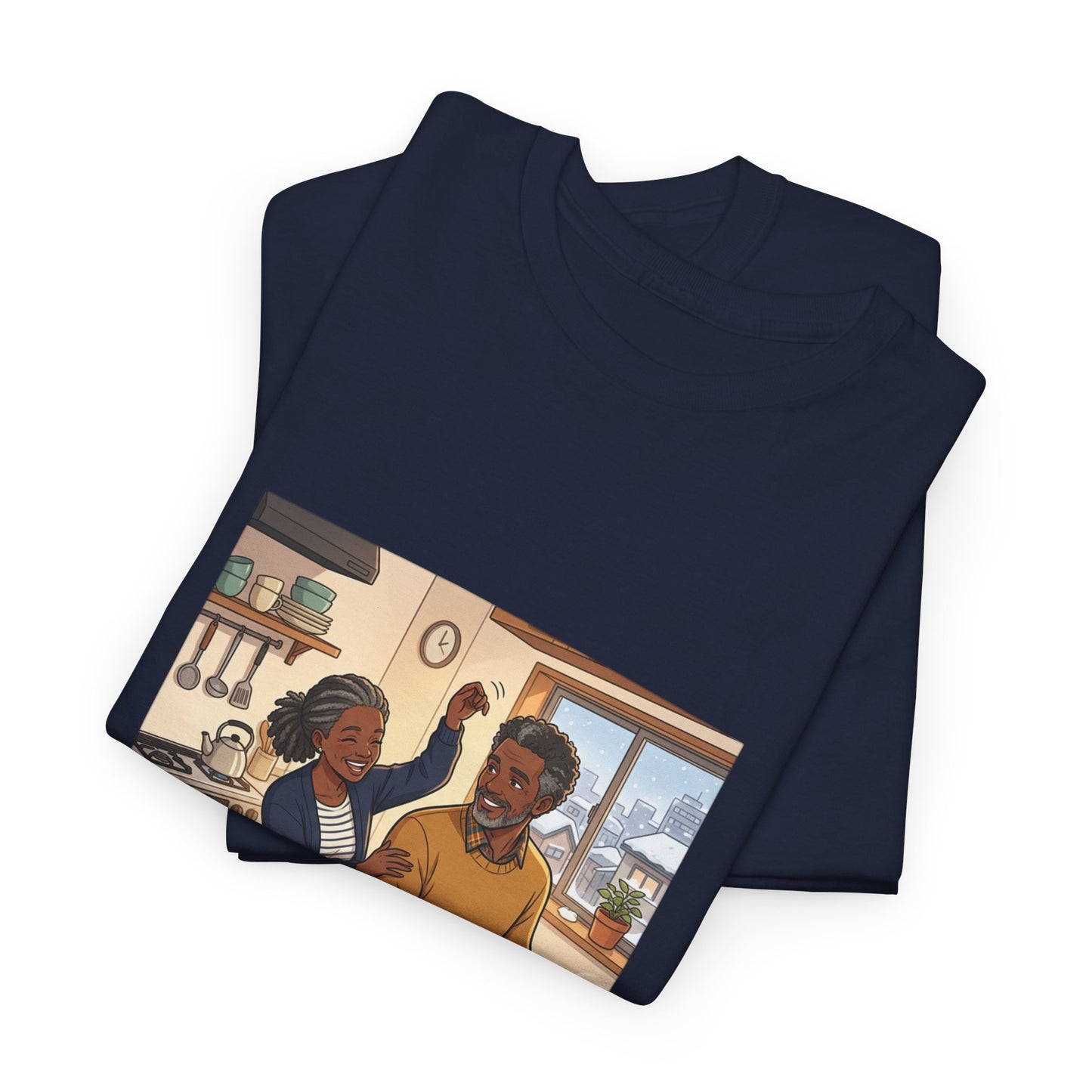 Dishwashing Dance Tee — Couple Kitchen Graphic T-Shirt