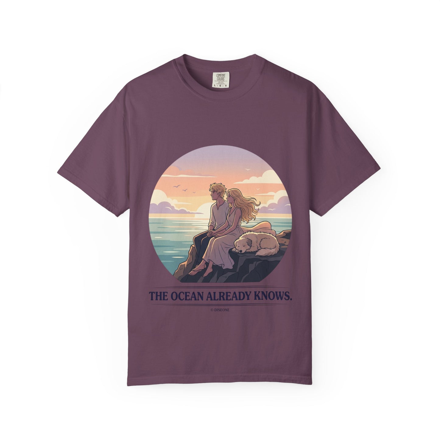 Ocean Sunset Graphic T-Shirt — "The Ocean Already Knows"