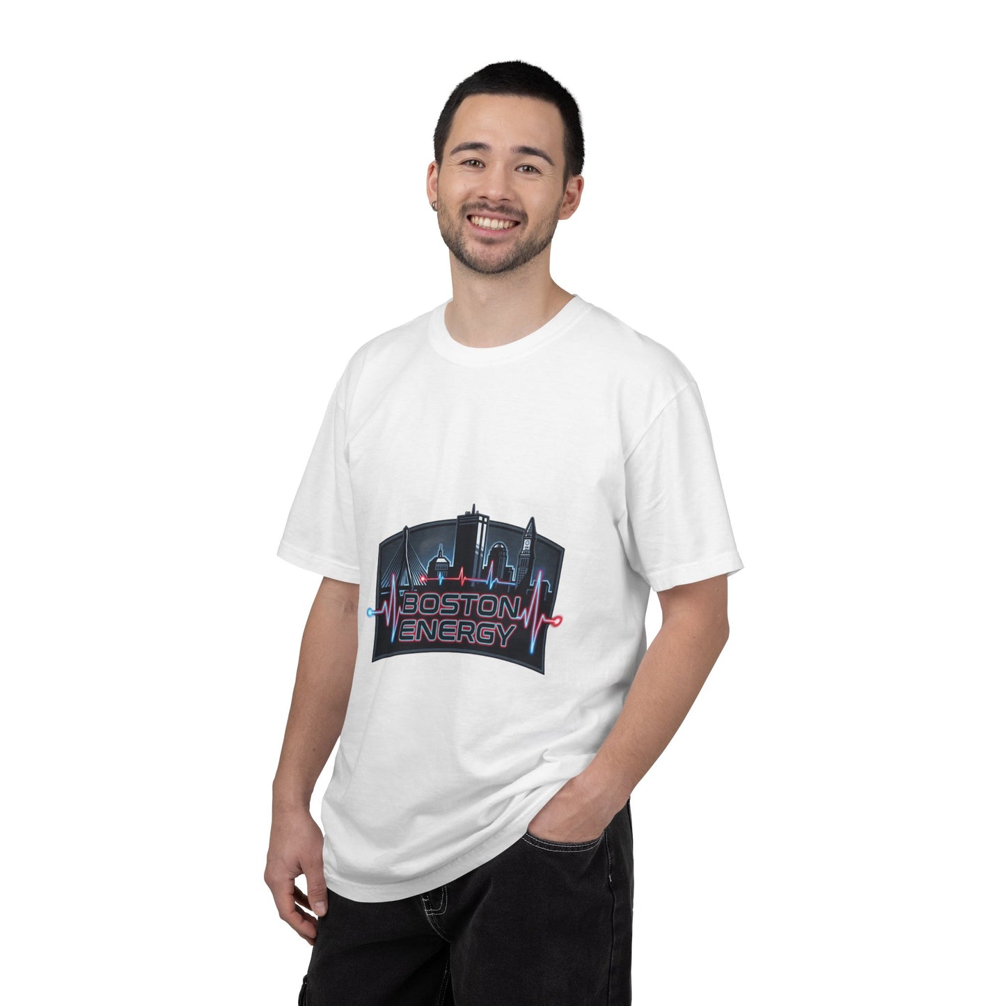 Boston Energy T-Shirt — City Skyline Neon Tee
