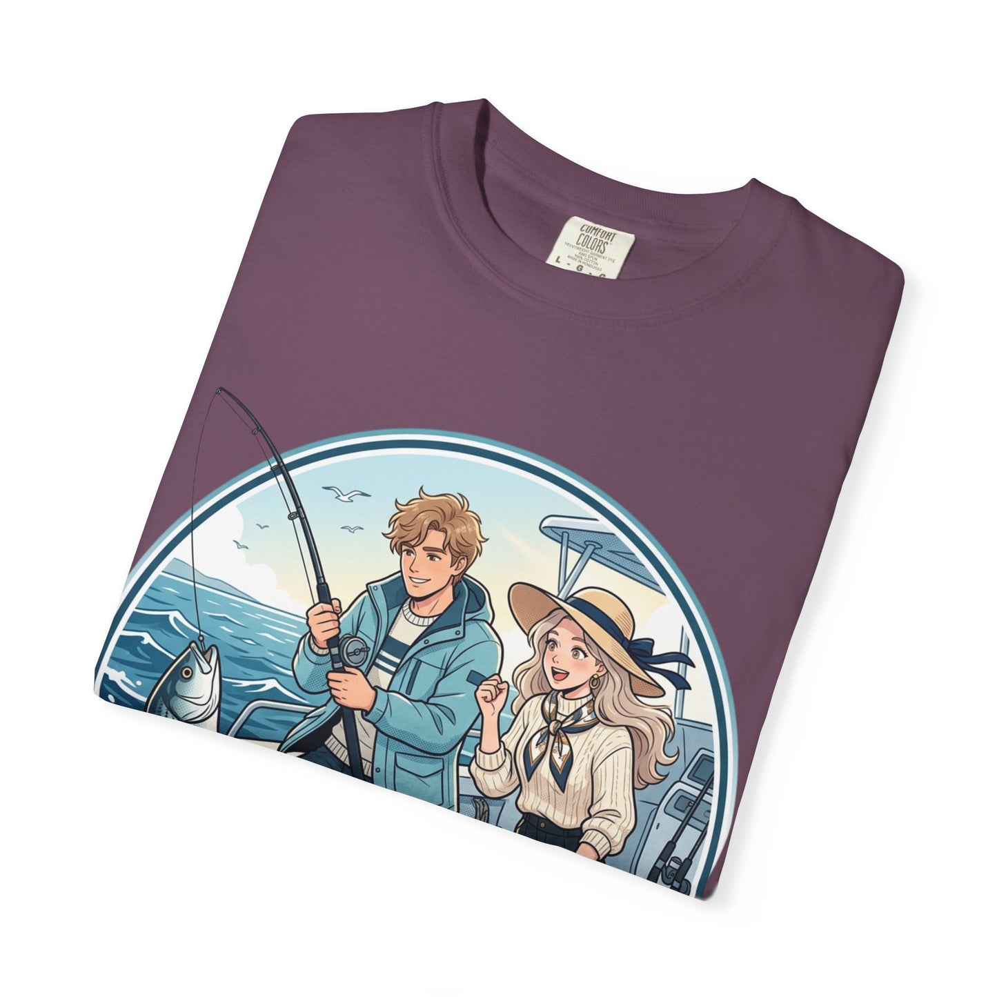 Reel Love Fishing T-Shirt — Cute Couple Anglers Graphic Tee