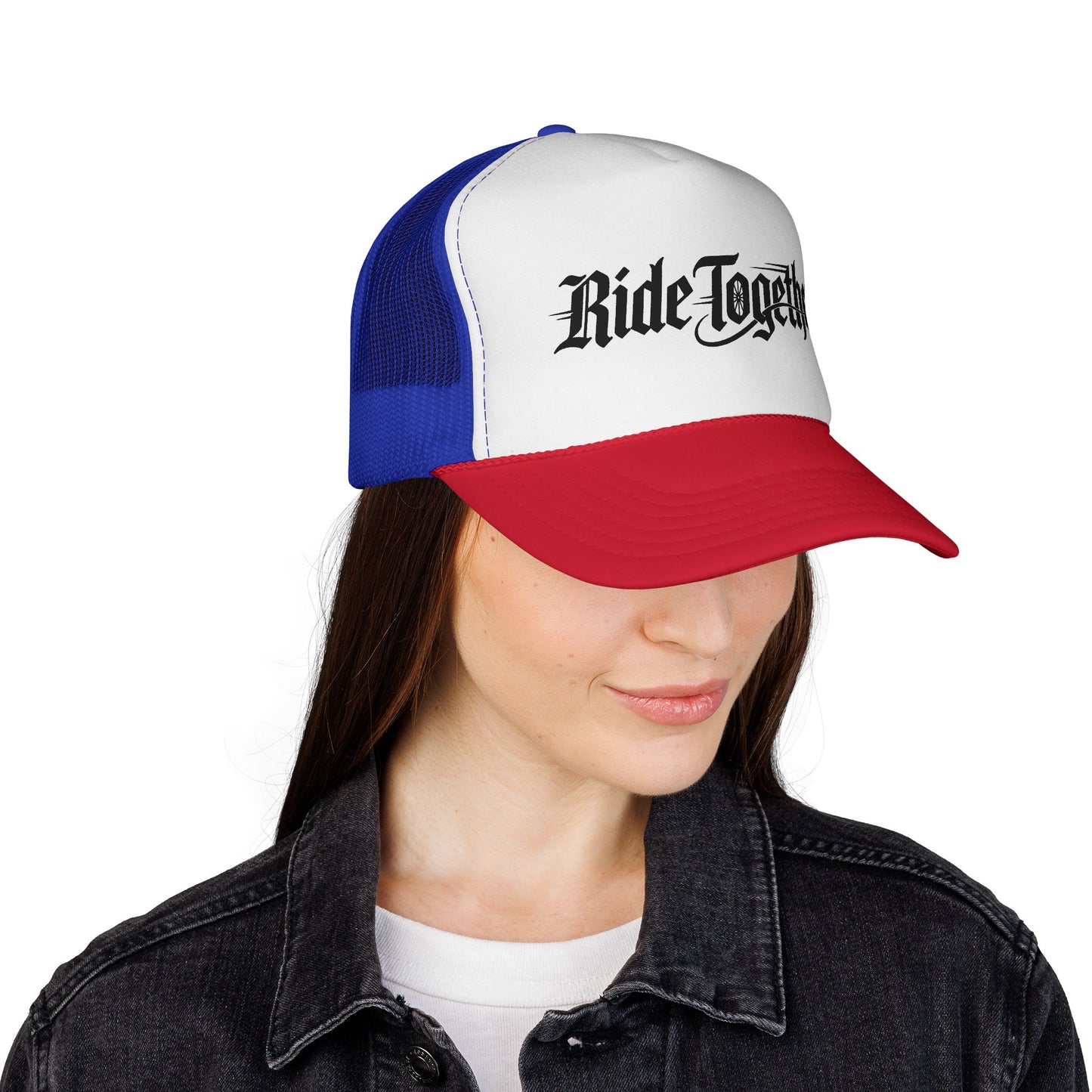 Ride Together Trucker Hat — Retro Motorcycle Biker Cap