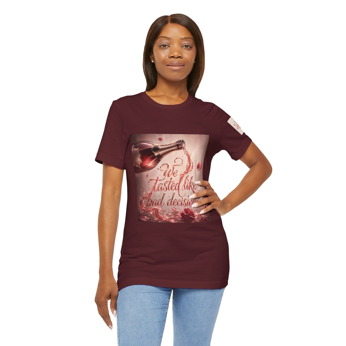 We Tasted Like Bad Decisions T shirt - Pink Champagne Pleasure Graphic Tee