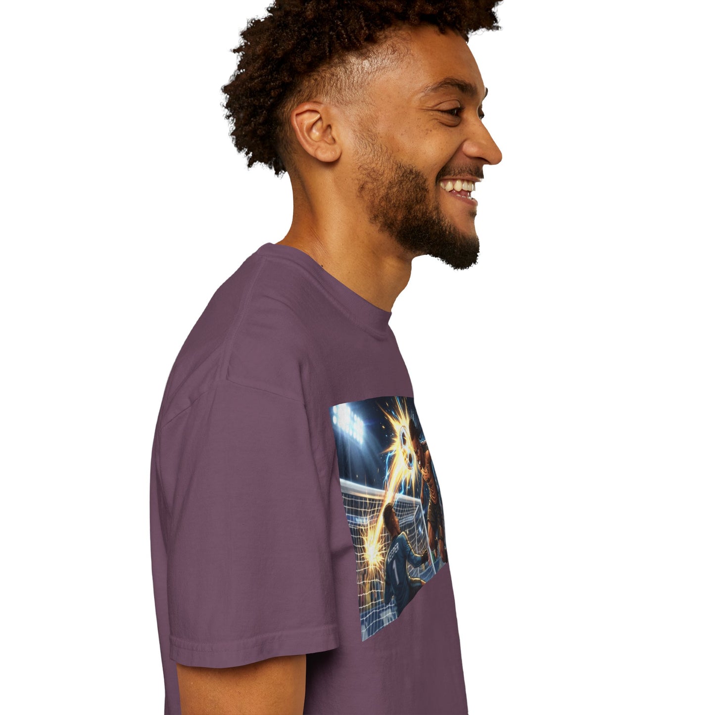Soccer Goal Explosion T-Shirt — Action-Packed Football Graphic Tee