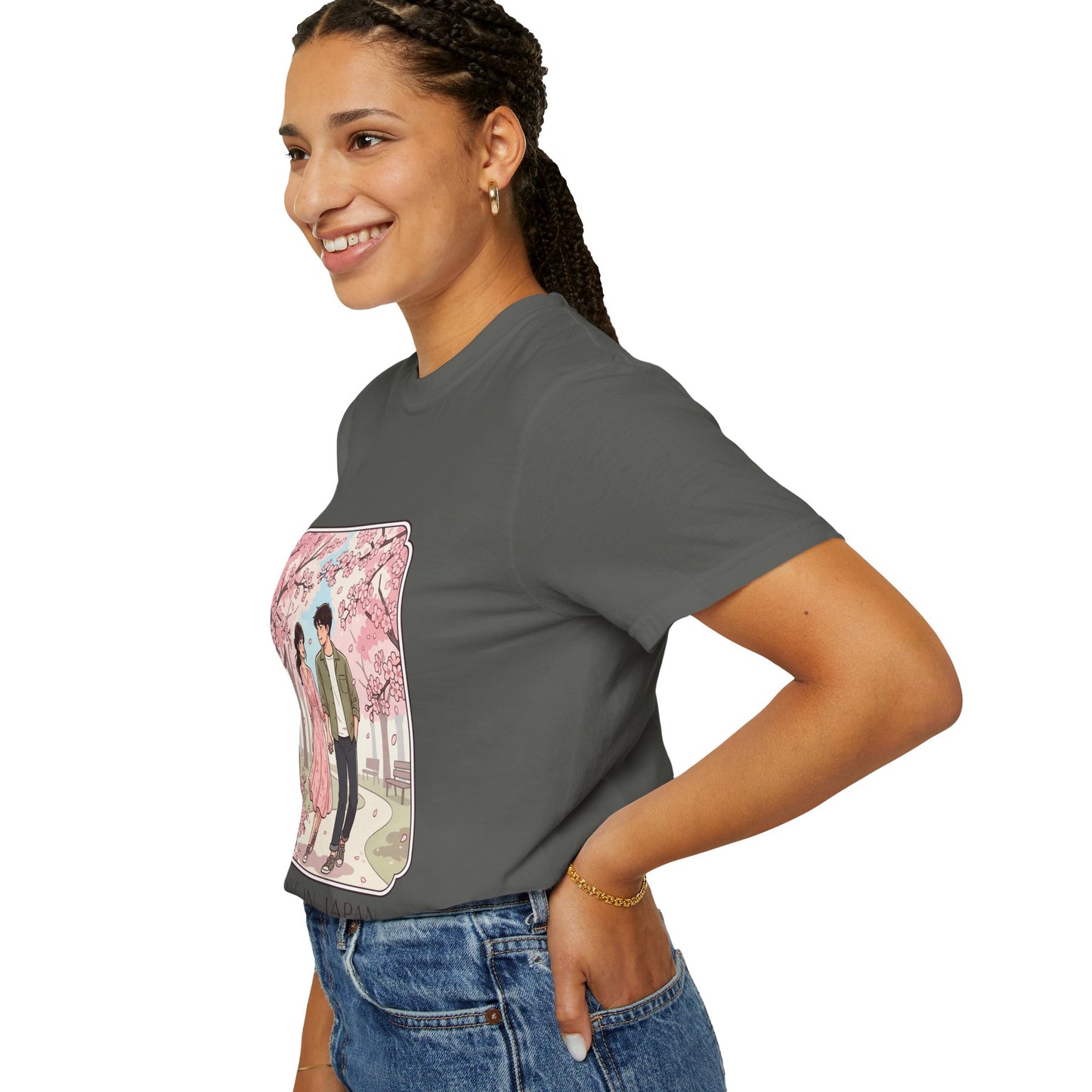 Spring in Japan T-Shirt — Cherry Blossom Couple Graphic Tee