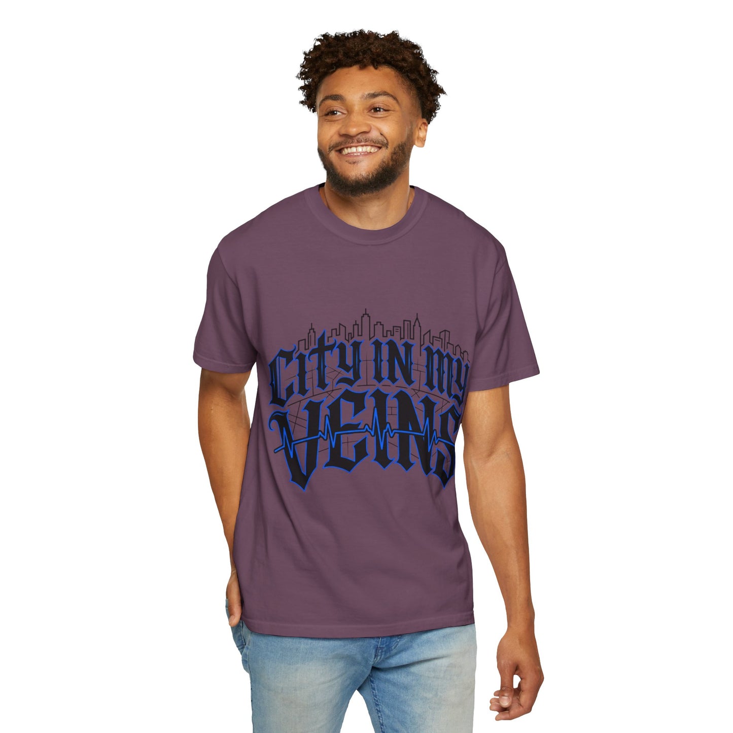 City in My Veins T-Shirt — Urban Skyline Graphic Tee