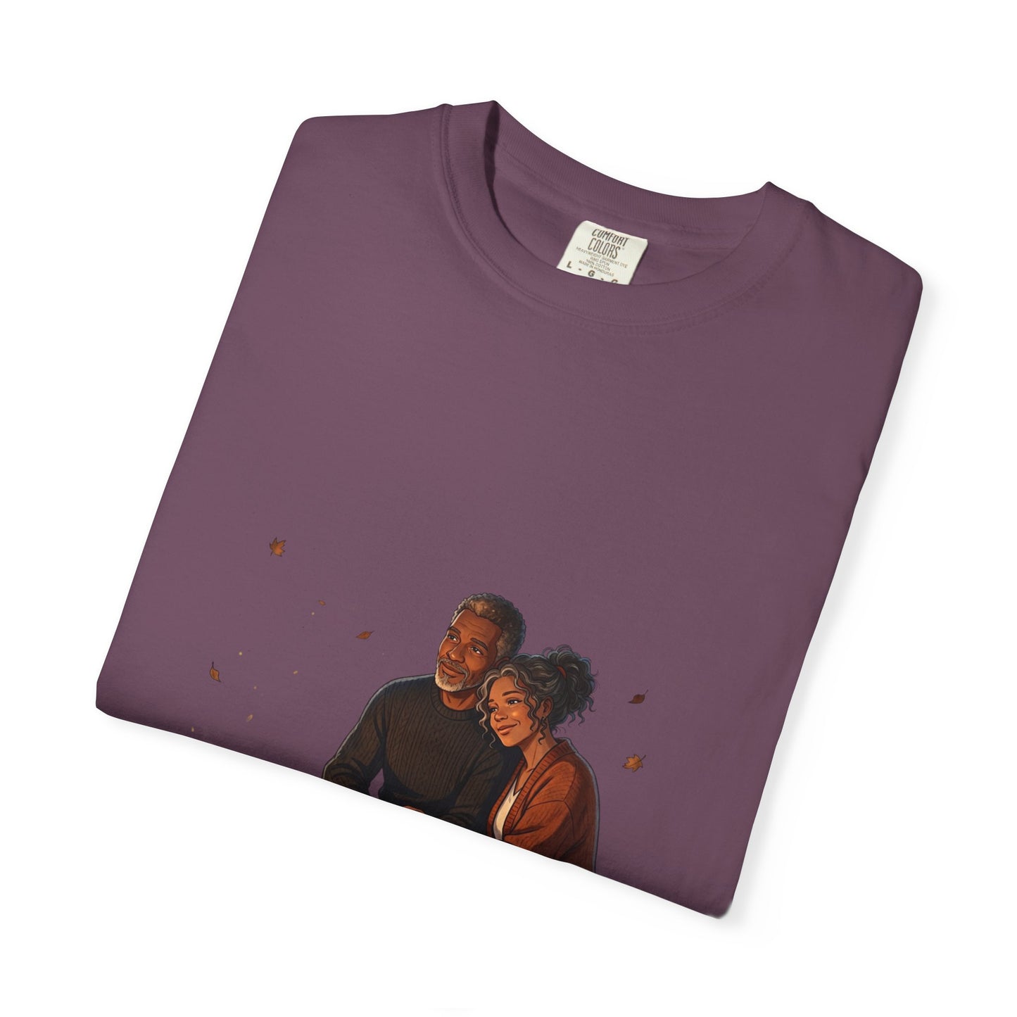 Midnight Firelight T-Shirt — Cozy Couple Campfire Graphic Tee