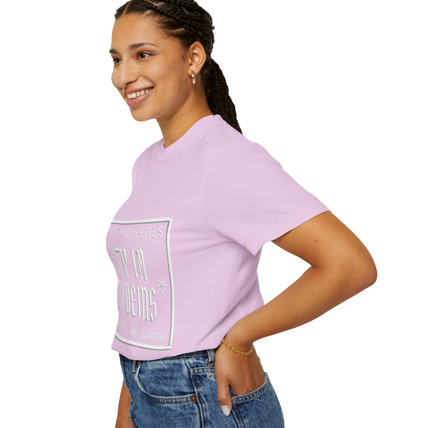 City In My Veins T‑Shirt — Vintage Cityscape Tee (Boston • NYC • Manchester)