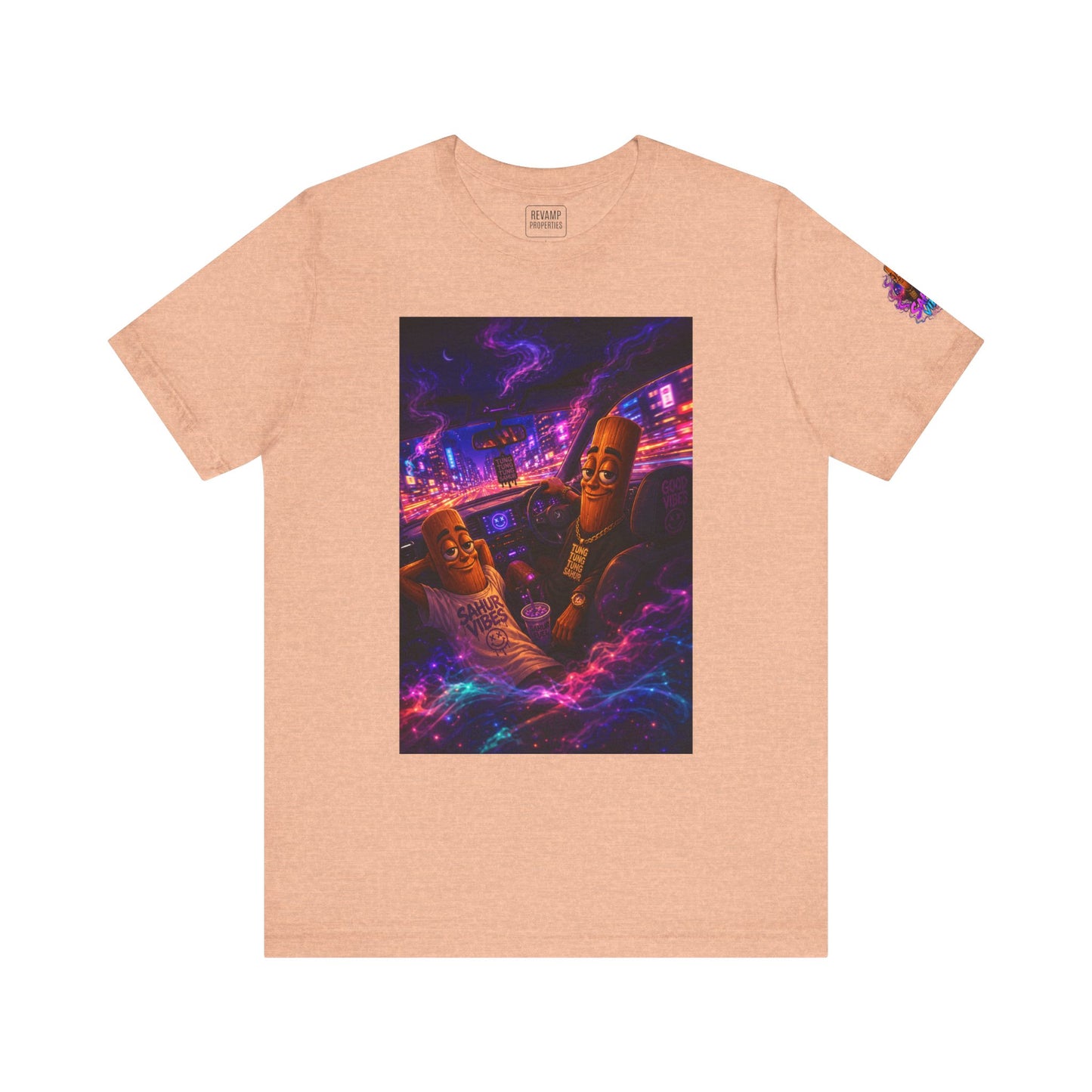 Tung Tung Tung Sahur Who Ride Like Us T-Shirt — Night Cruise Vaporwave Graphic Tee