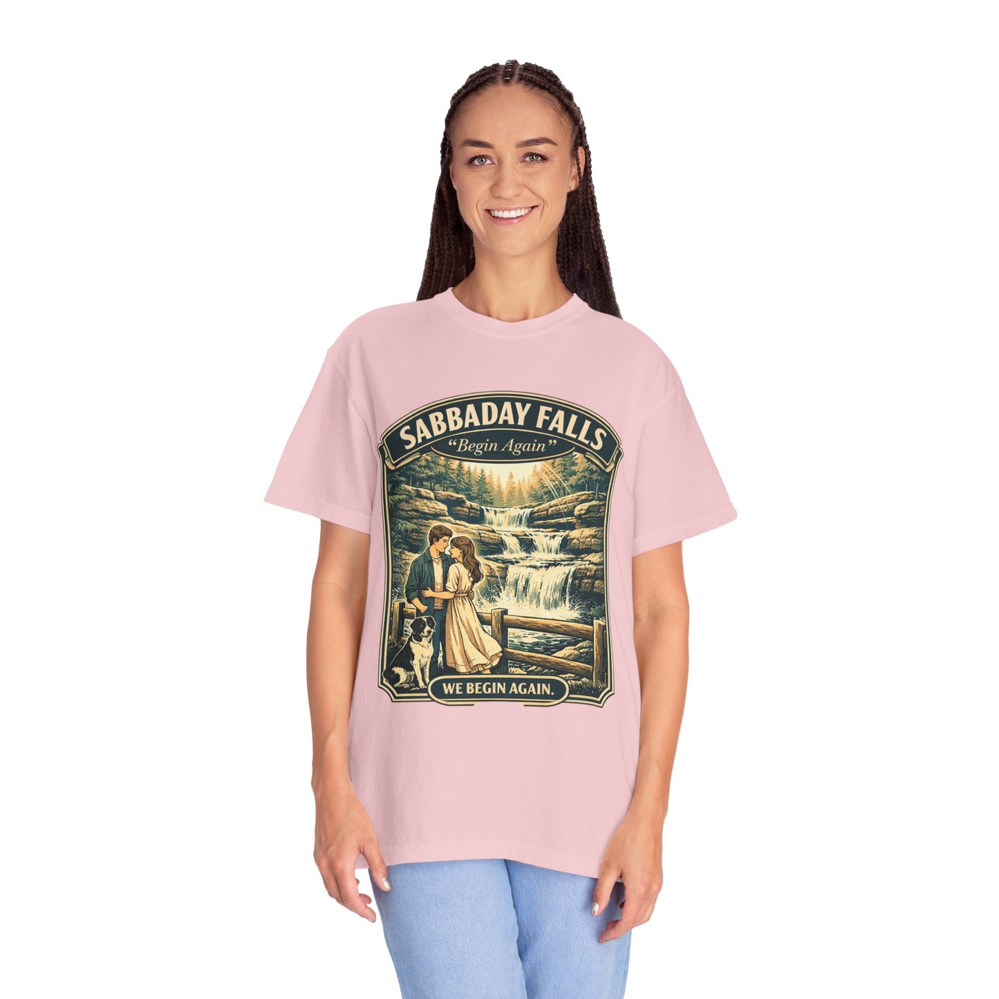 Sabbaday Falls 'We Begin Again' Vintage Nature T-Shirt