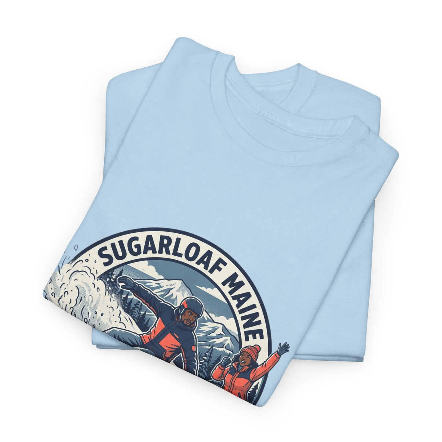 Sugarloaf Maine Snowboard & Ski T‑Shirt — Sugarloaf‑Carrabassett Valley Retro Graphic Tee