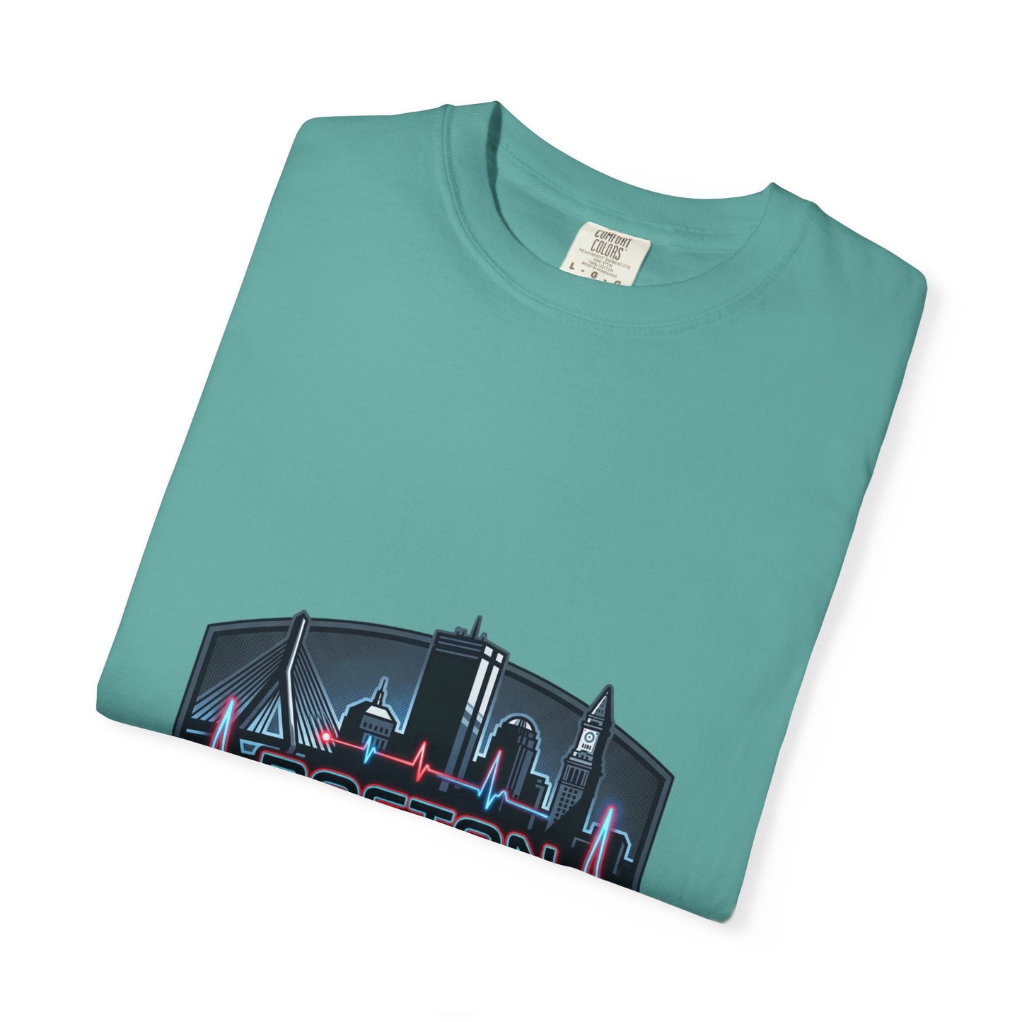 Boston Energy T-Shirt — City Skyline Neon Tee