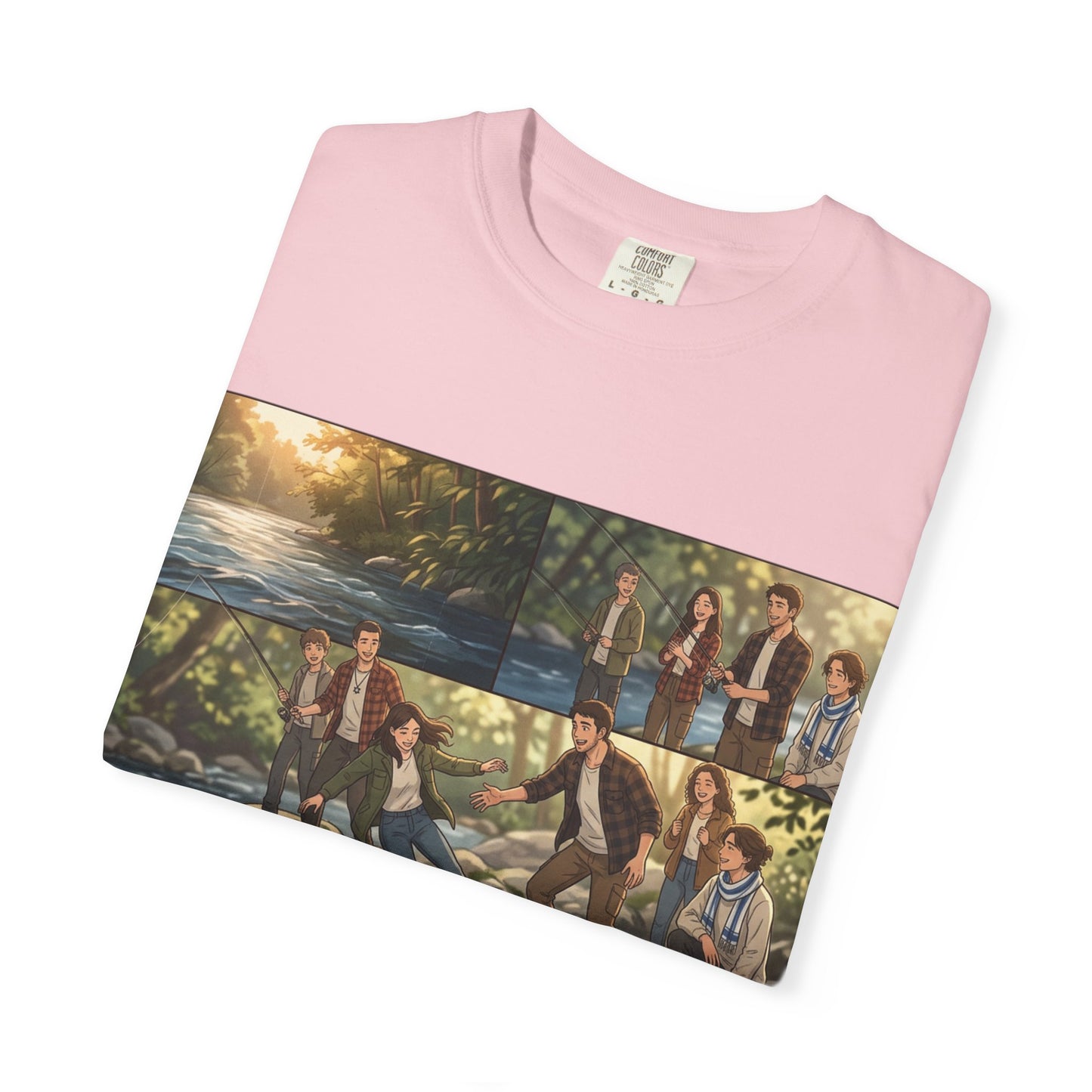 Band Photo Collage T-Shirt – Retro River Scene Crew Tee