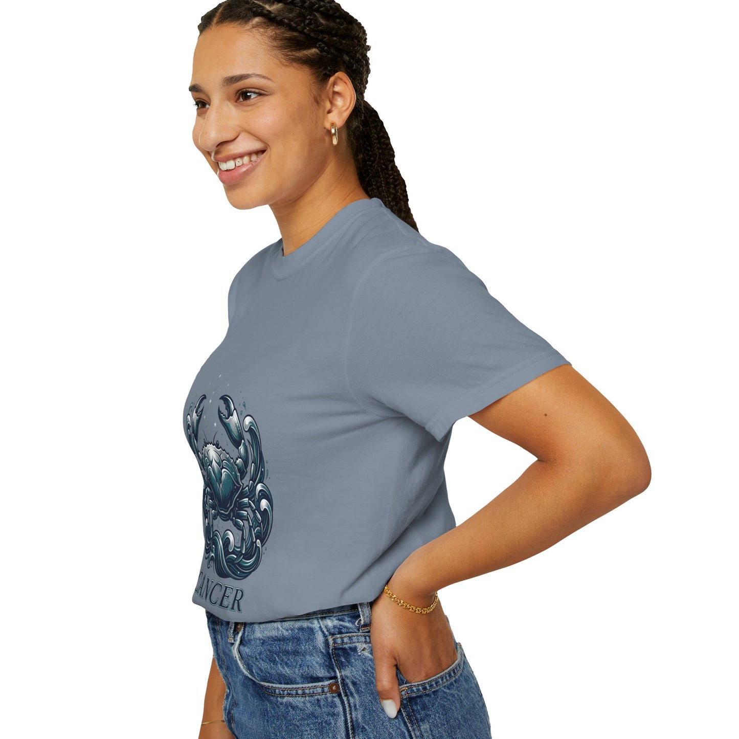 Cancer Zodiac T-Shirt — Stylized Crab Astrological Tee
