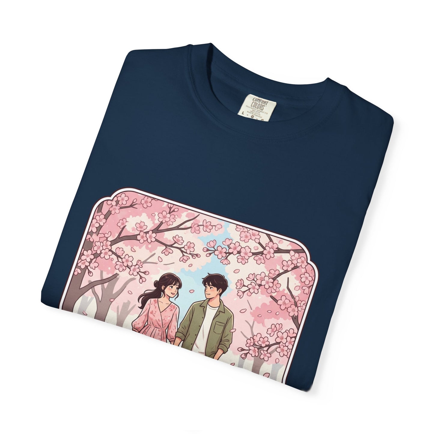 Spring in Japan T-Shirt — Cherry Blossom Couple Graphic Tee