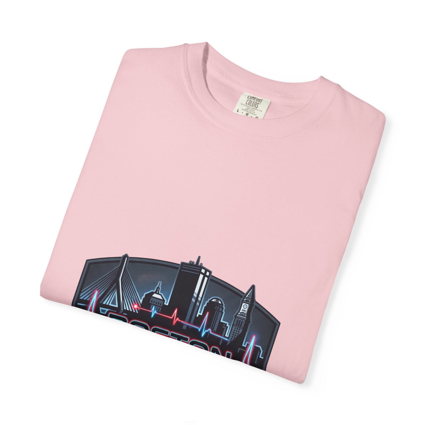 Boston Energy T-Shirt — City Skyline Neon Tee