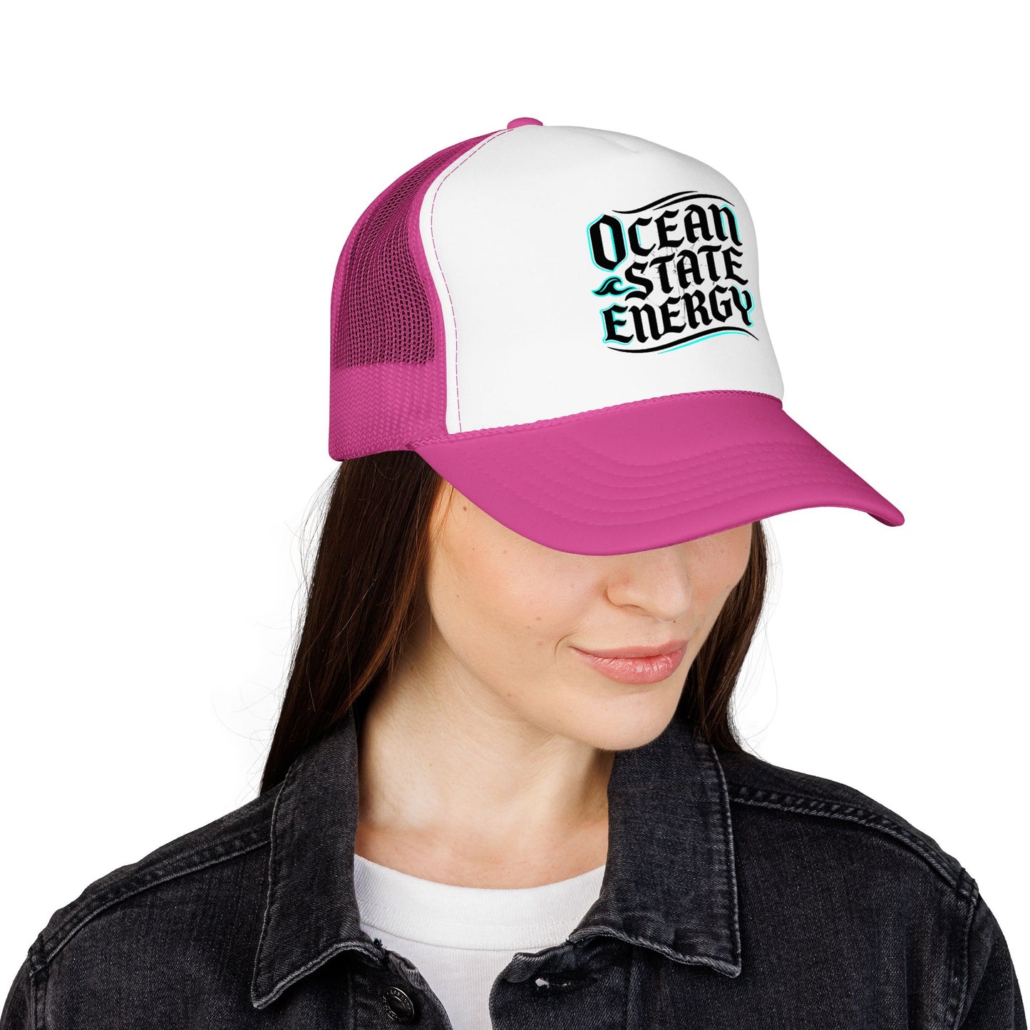 Clean Slate Energy Trucker Hat — Retro Script Foam Mesh Cap