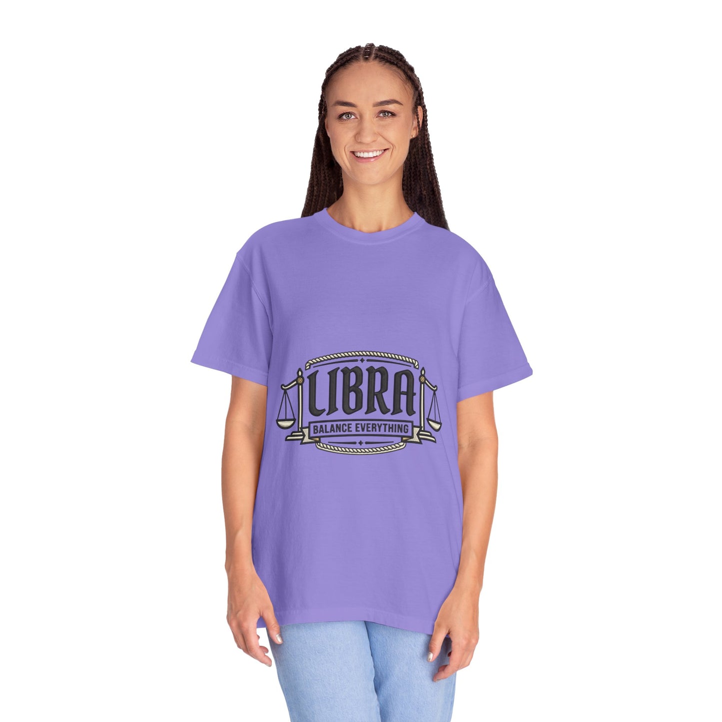 Libra Zodiac T-Shirt — "Balance Everything" Scales Design