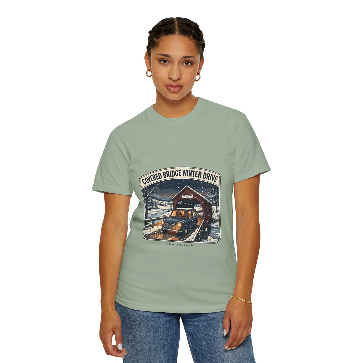 Covered Bridge Winter Drive T-Shirt