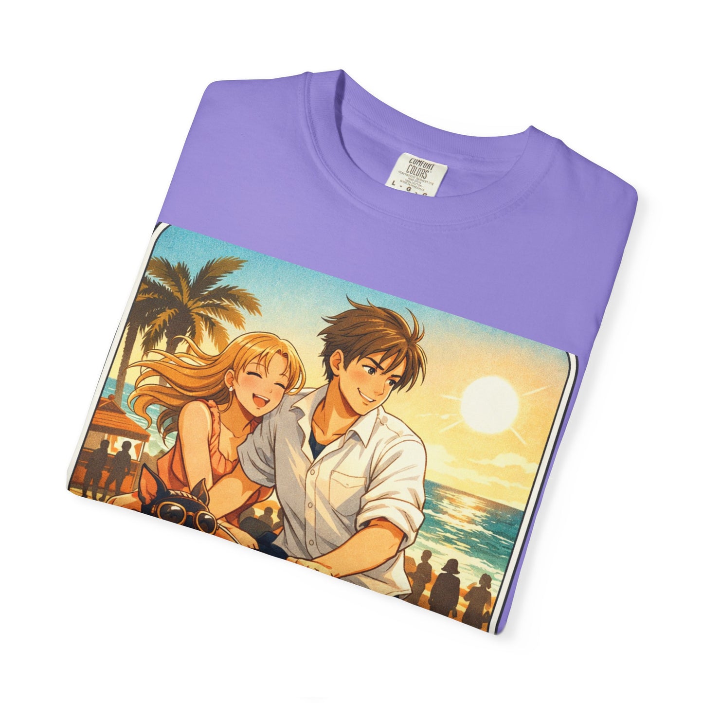 Spring of Us T-Shirt — Vintage Beach Couple Bicycle Design