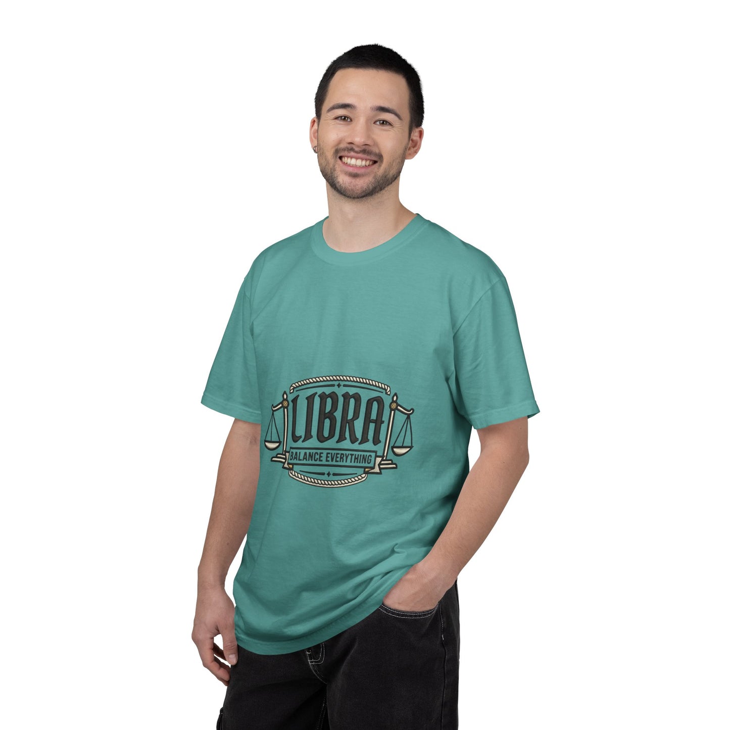 Libra Zodiac T-Shirt — "Balance Everything" Scales Design