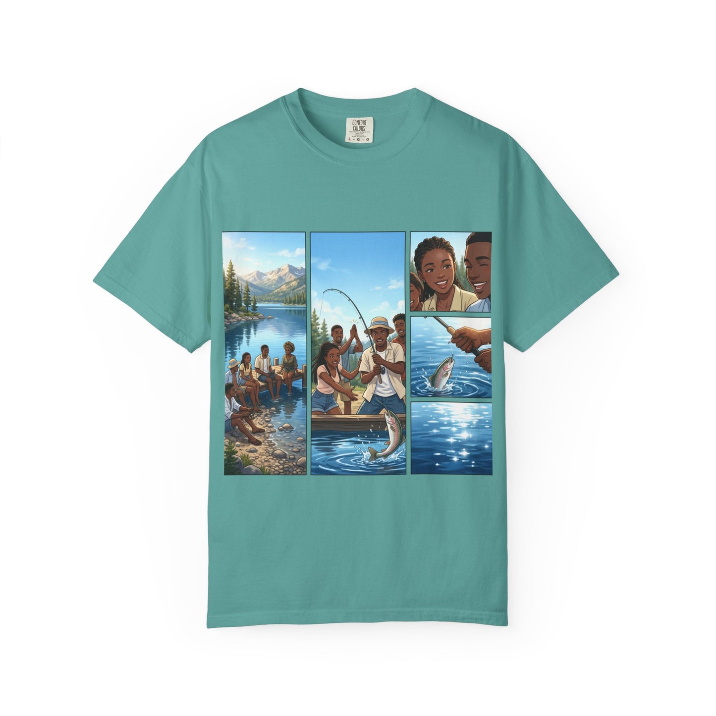 ake Tahoe Fishing Moments T-Shirt — Retro Outdoors Fishing Graphic Tee
