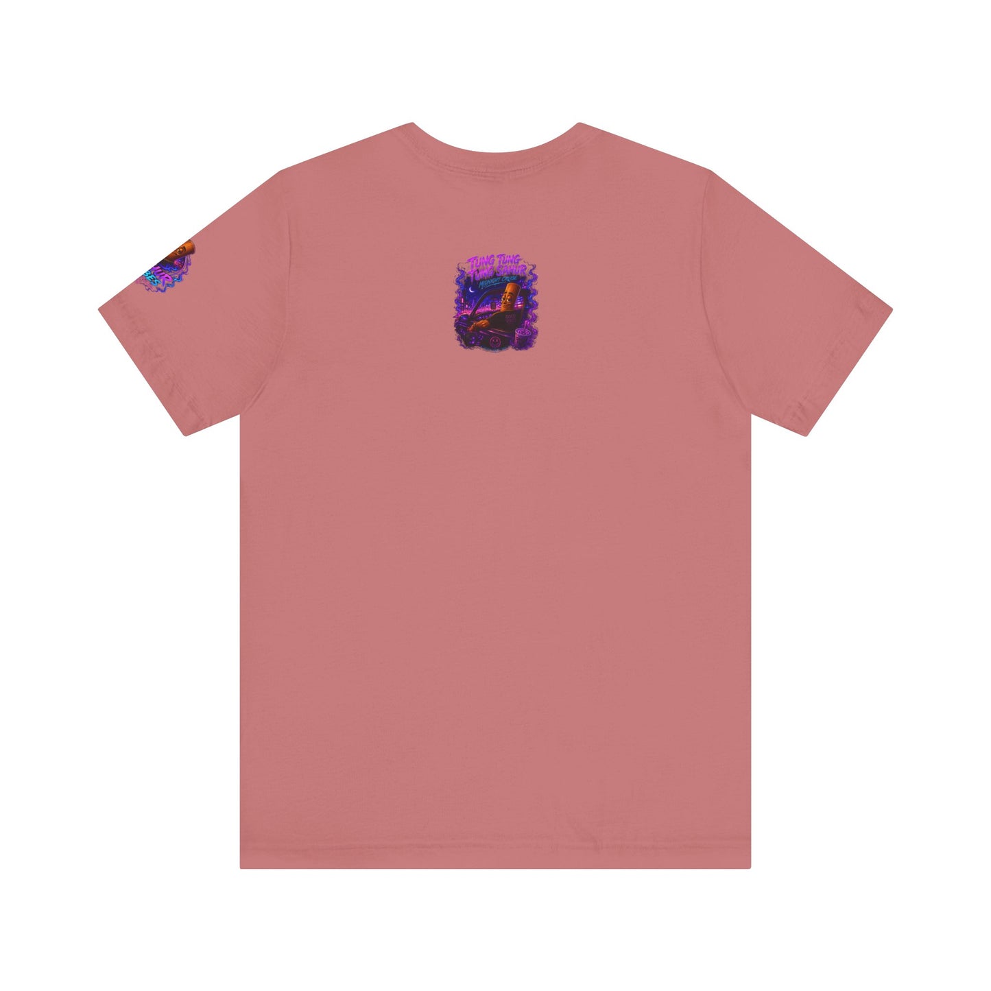 Tung Tung Tung Sahur Who Ride Like Us T-Shirt — Night Cruise Vaporwave Graphic Tee