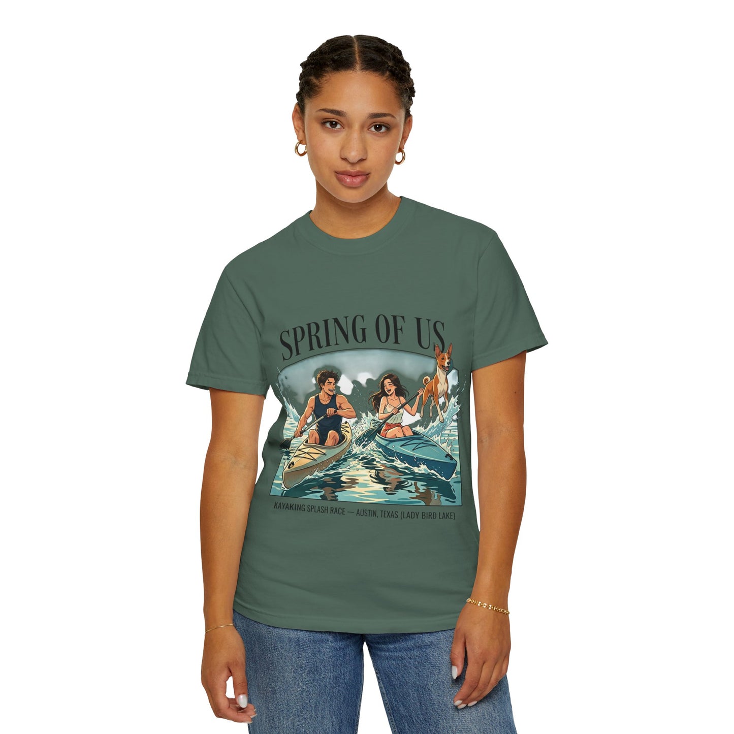 Spring of Us Kayaking T-Shirt — Retro Outdoor Adventure Tee