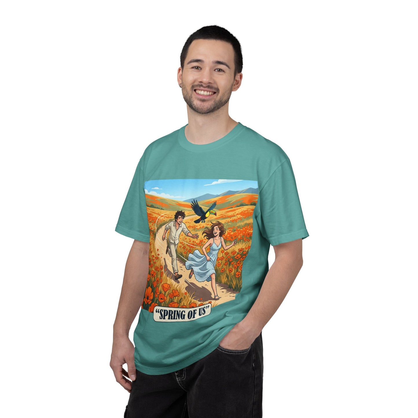 Spring of Us T-Shirt — Romantic Field Illustration Tee