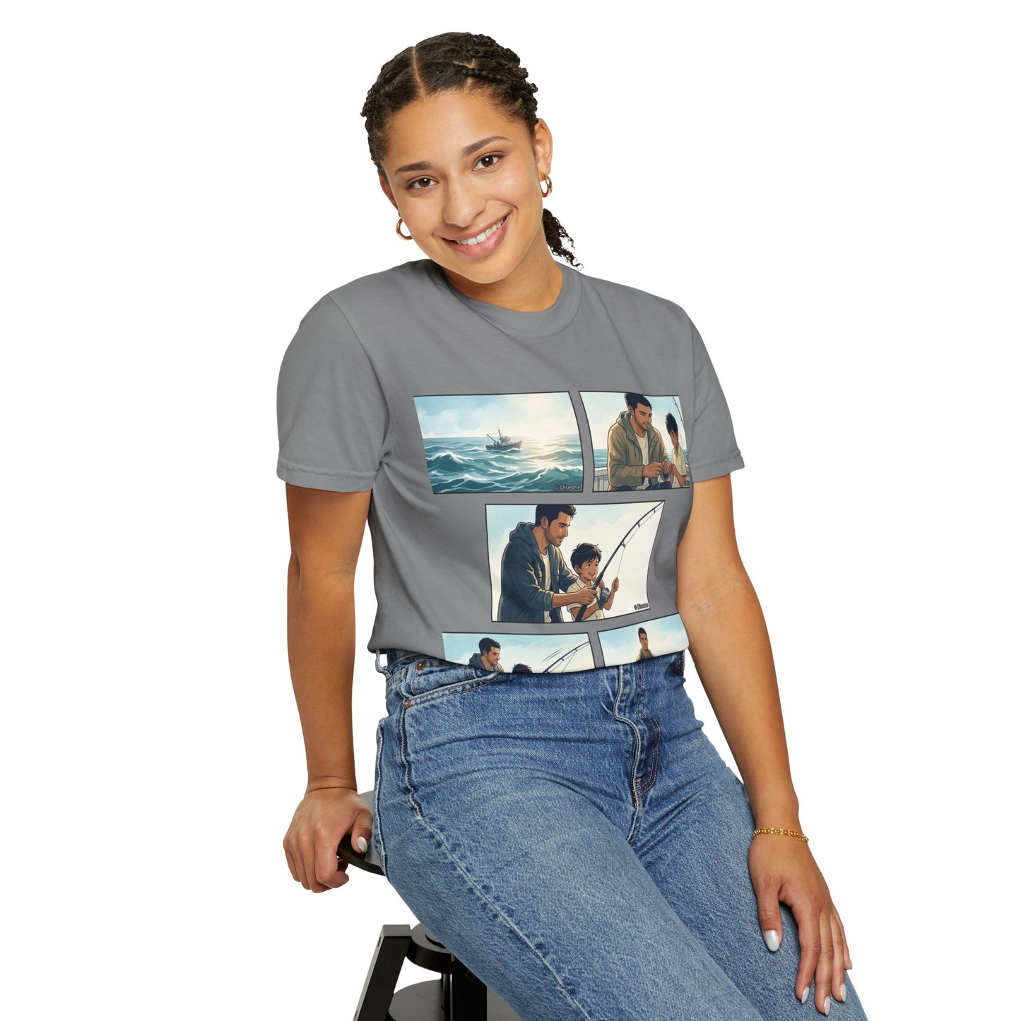 MORNING TIDES” (FATHER & SON EDITION) T-Shirt — Dad & Son Beach Fishing Graphic Tee