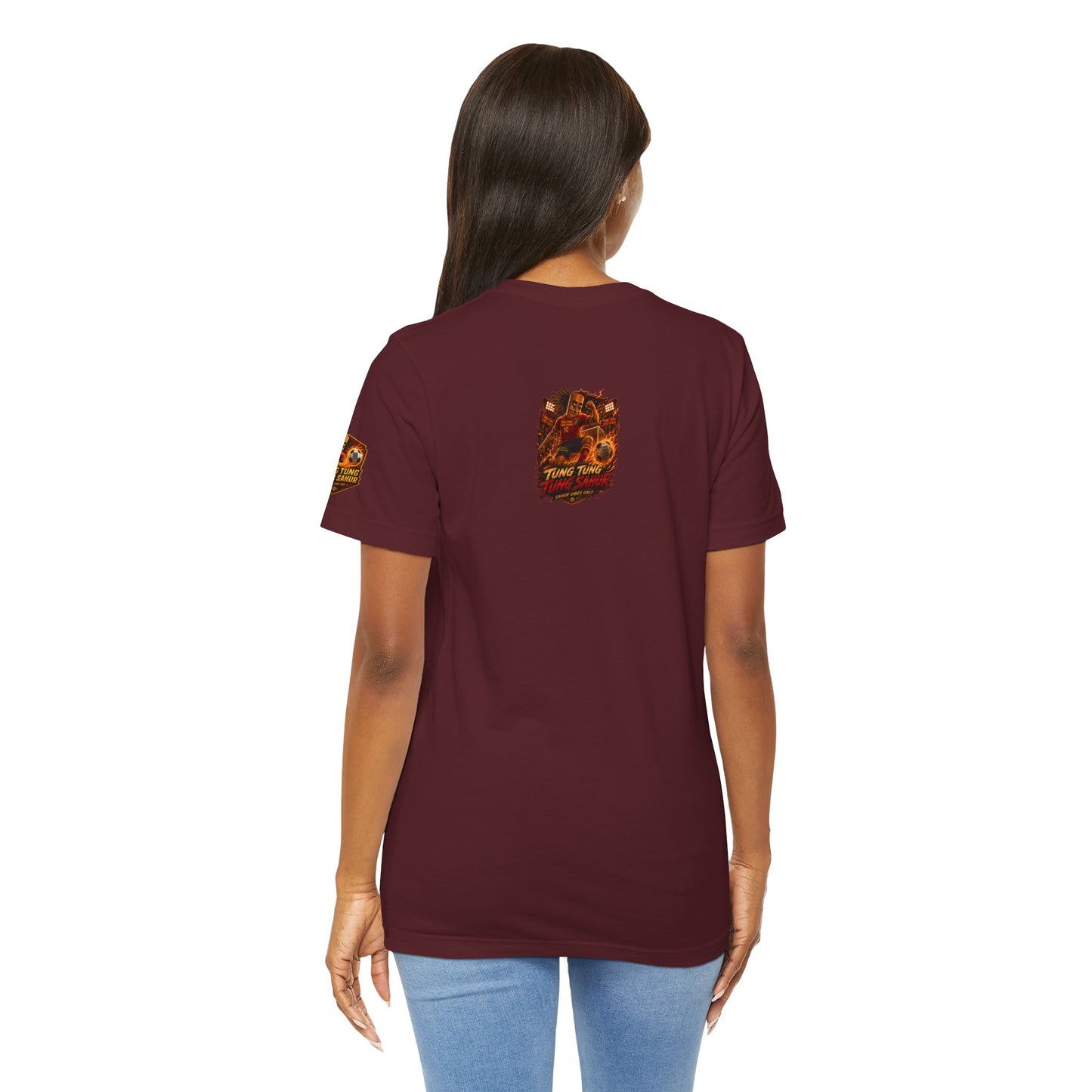 Tung Tung Tung Sahur Soccer Kick Firestorm Graphic Tee — ‘Goal’ Animated Kick Design