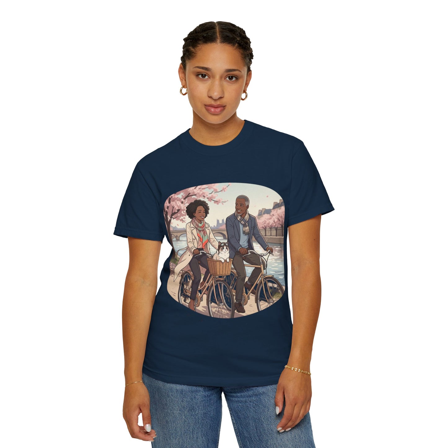 Couples Cherry Blossom Bike Ride T-Shirt