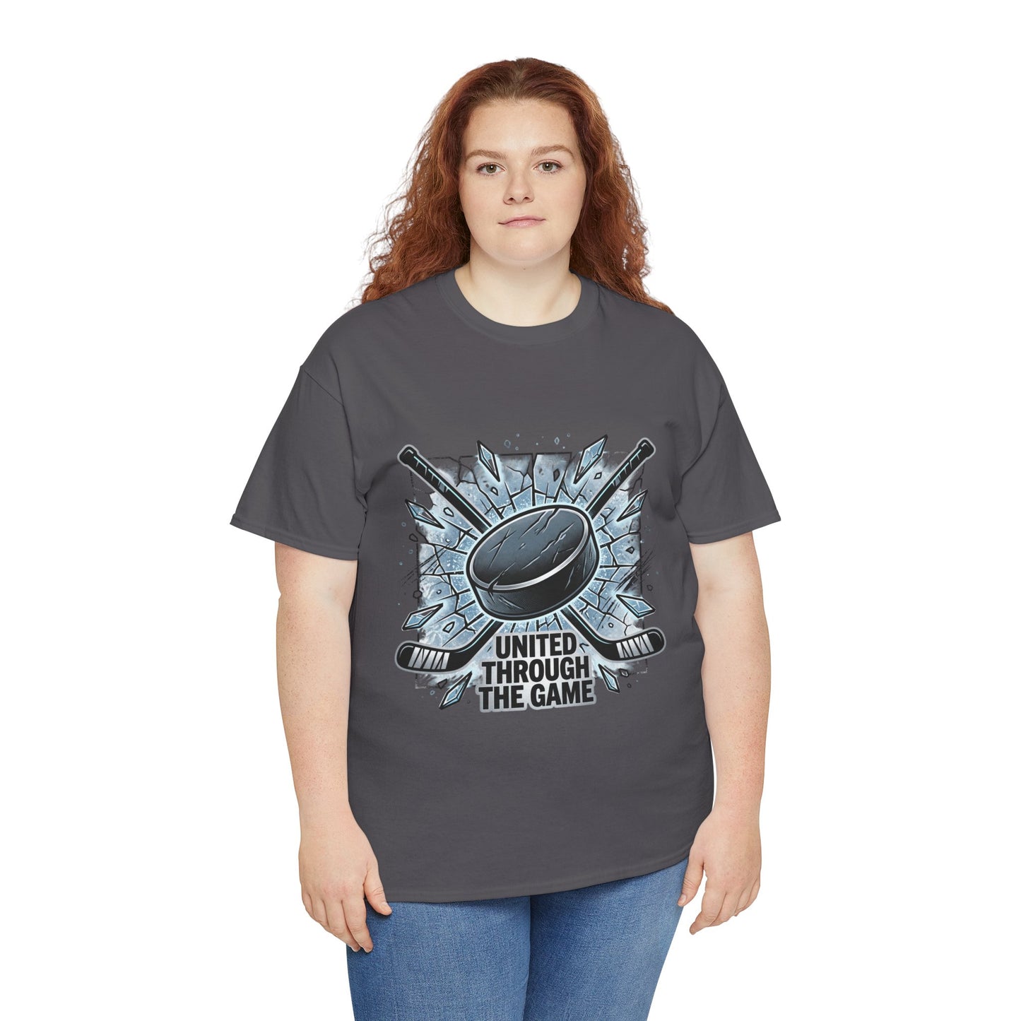 Hockey T-Shirt — "United Through the Game" Graphic Tee