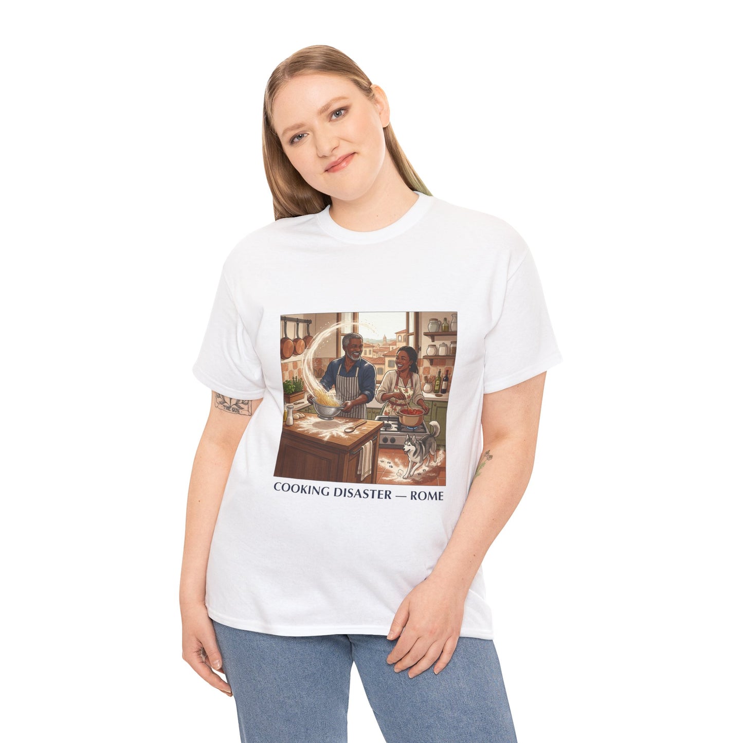 T-Shirt — 'Cooking Disaster — Rome' Illustrated Cooking Tee