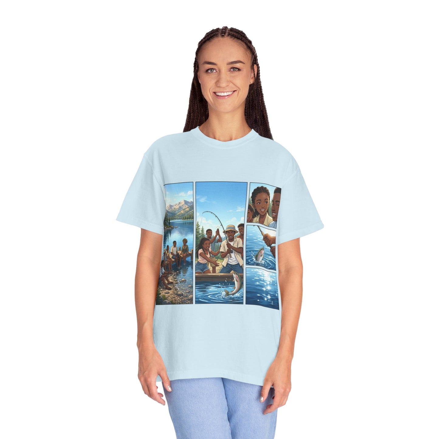 ake Tahoe Fishing Moments T-Shirt — Retro Outdoors Fishing Graphic Tee