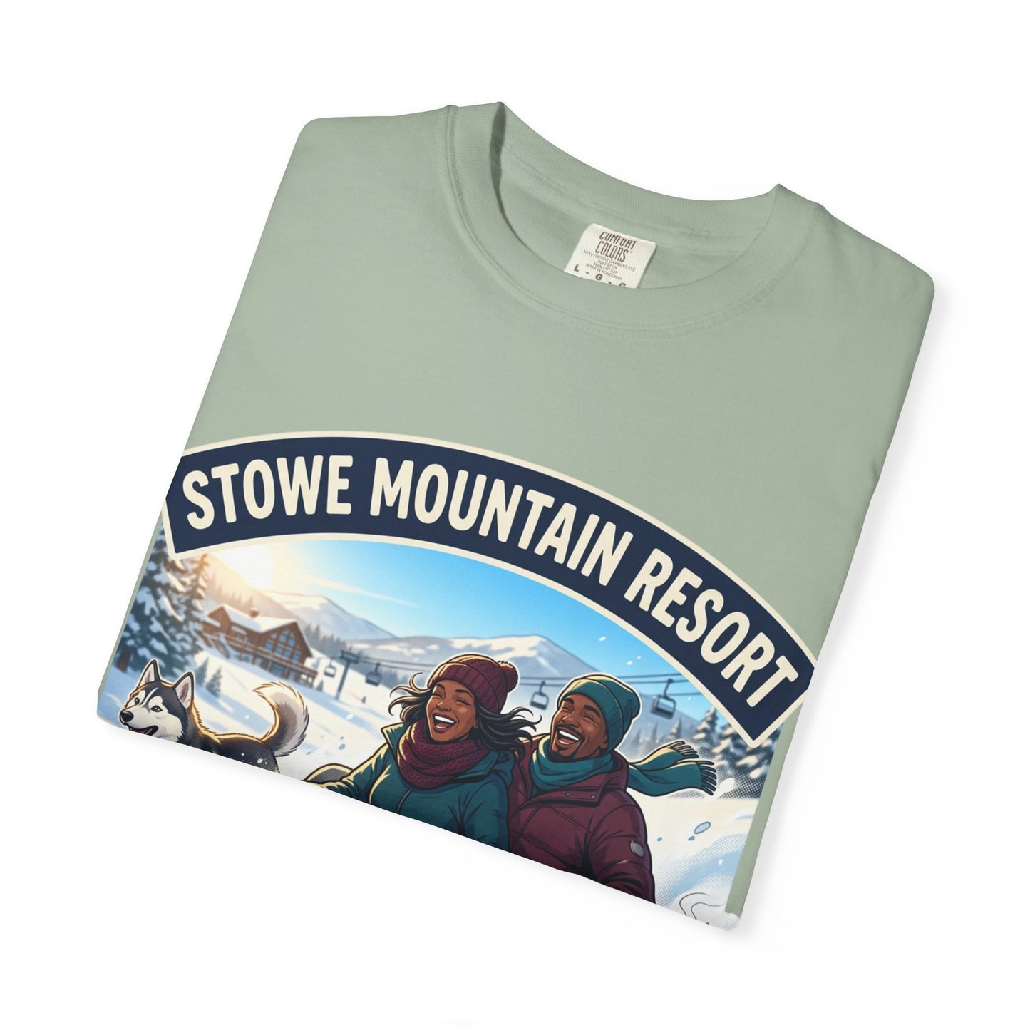 Stowe Mountain Resort Snow Tubing T-Shirt — "Vermont Joy" Winter Apparel