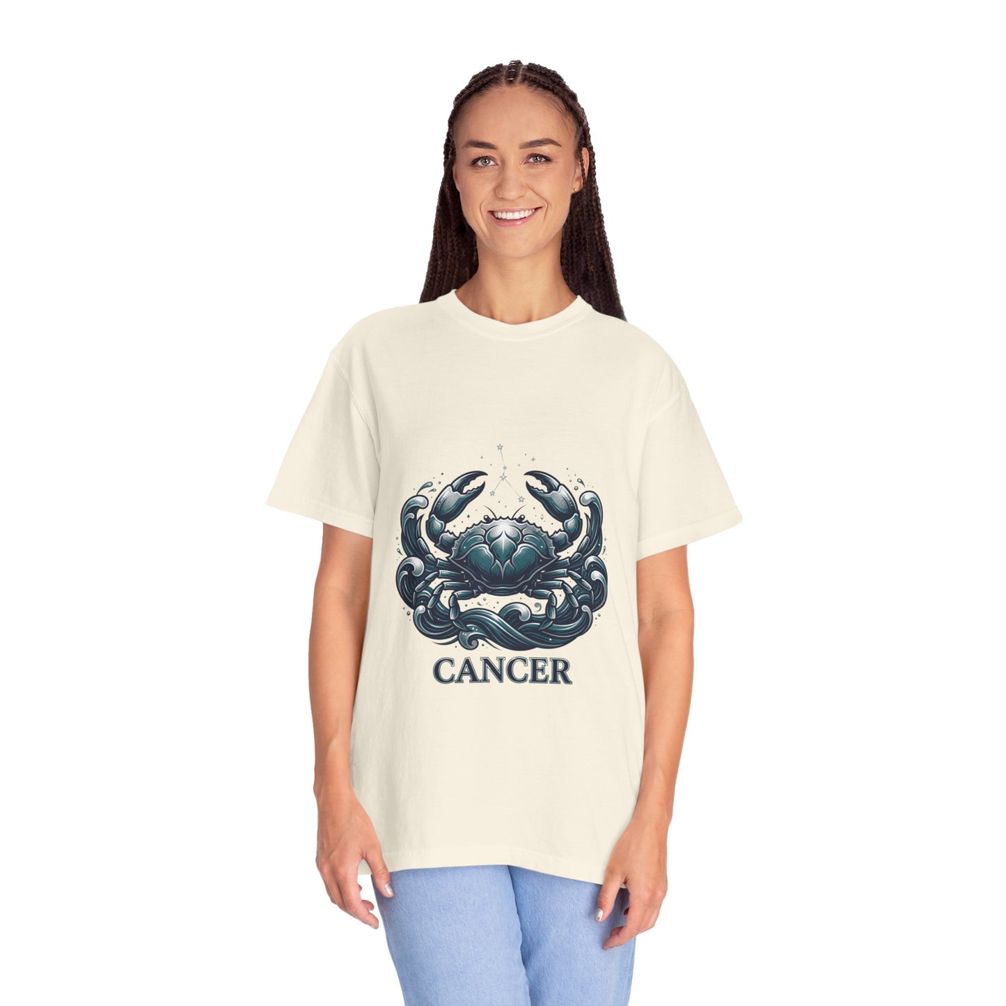 Cancer Zodiac T-Shirt — Stylized Crab Astrological Tee