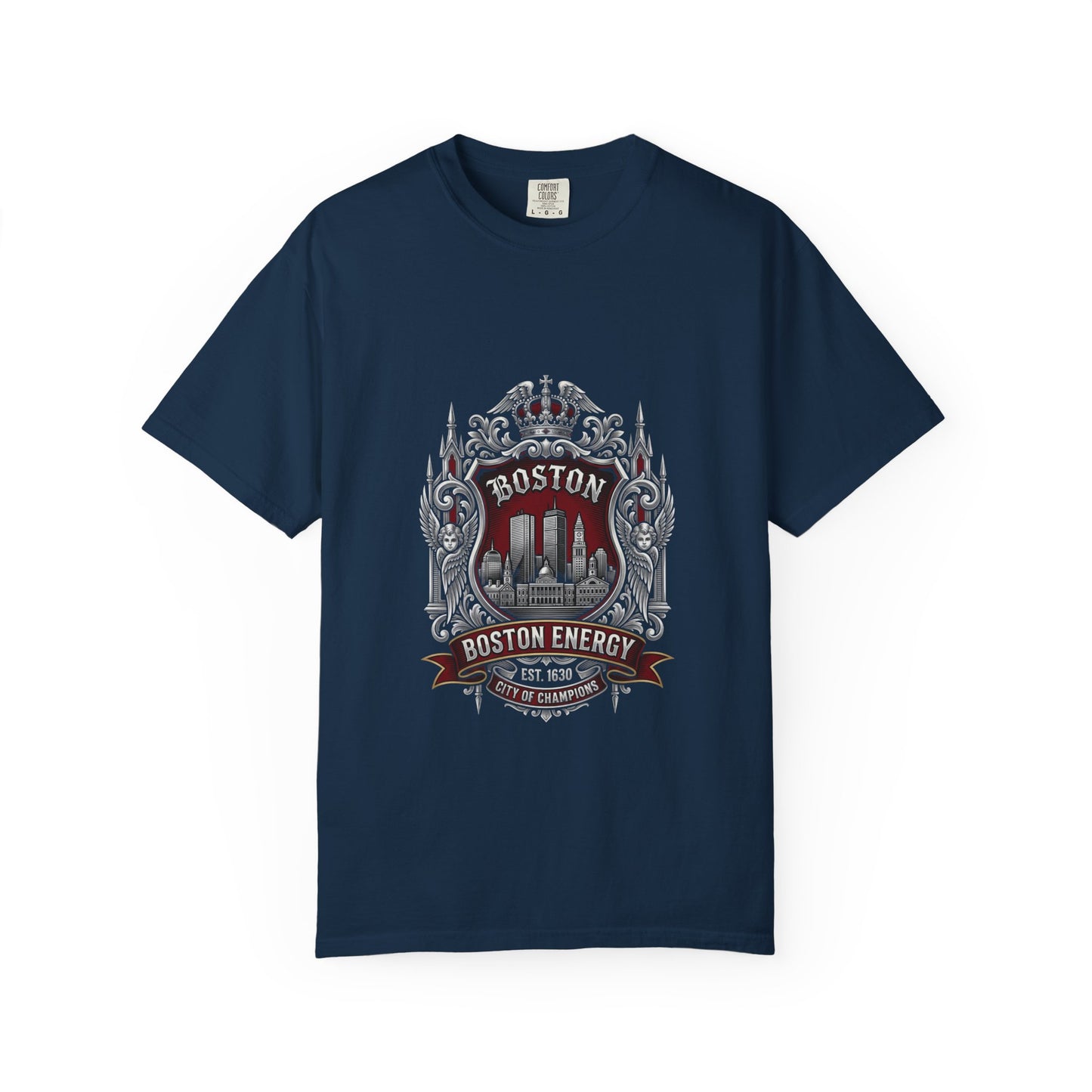 Boston Energy Vintage Crest T-Shirt — Retro City Skyline Tee