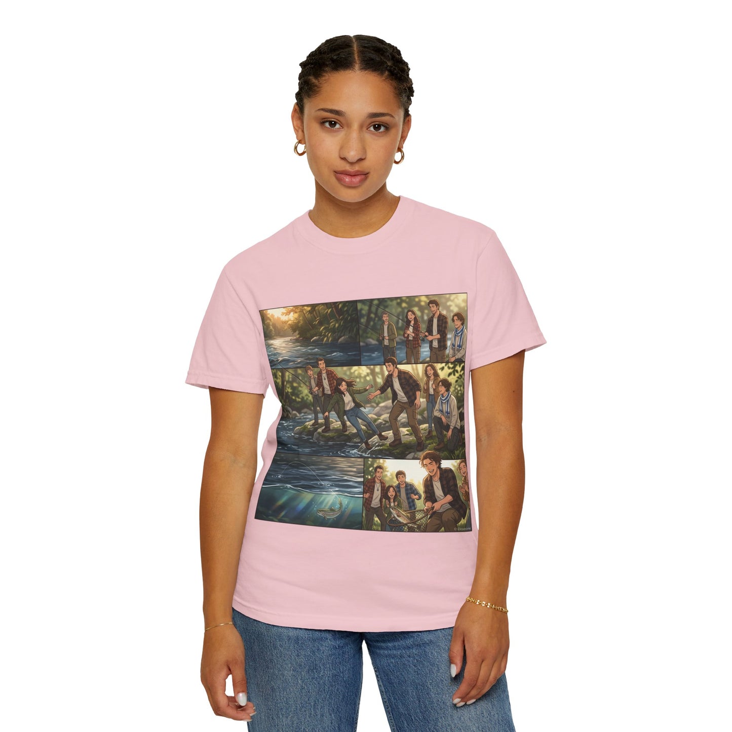 Band Photo Collage T-Shirt – Retro River Scene Crew Tee