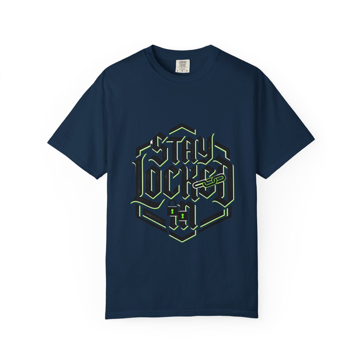 Stay Locked T-Shirt — Hexagonal Streetwear Graphic Tee