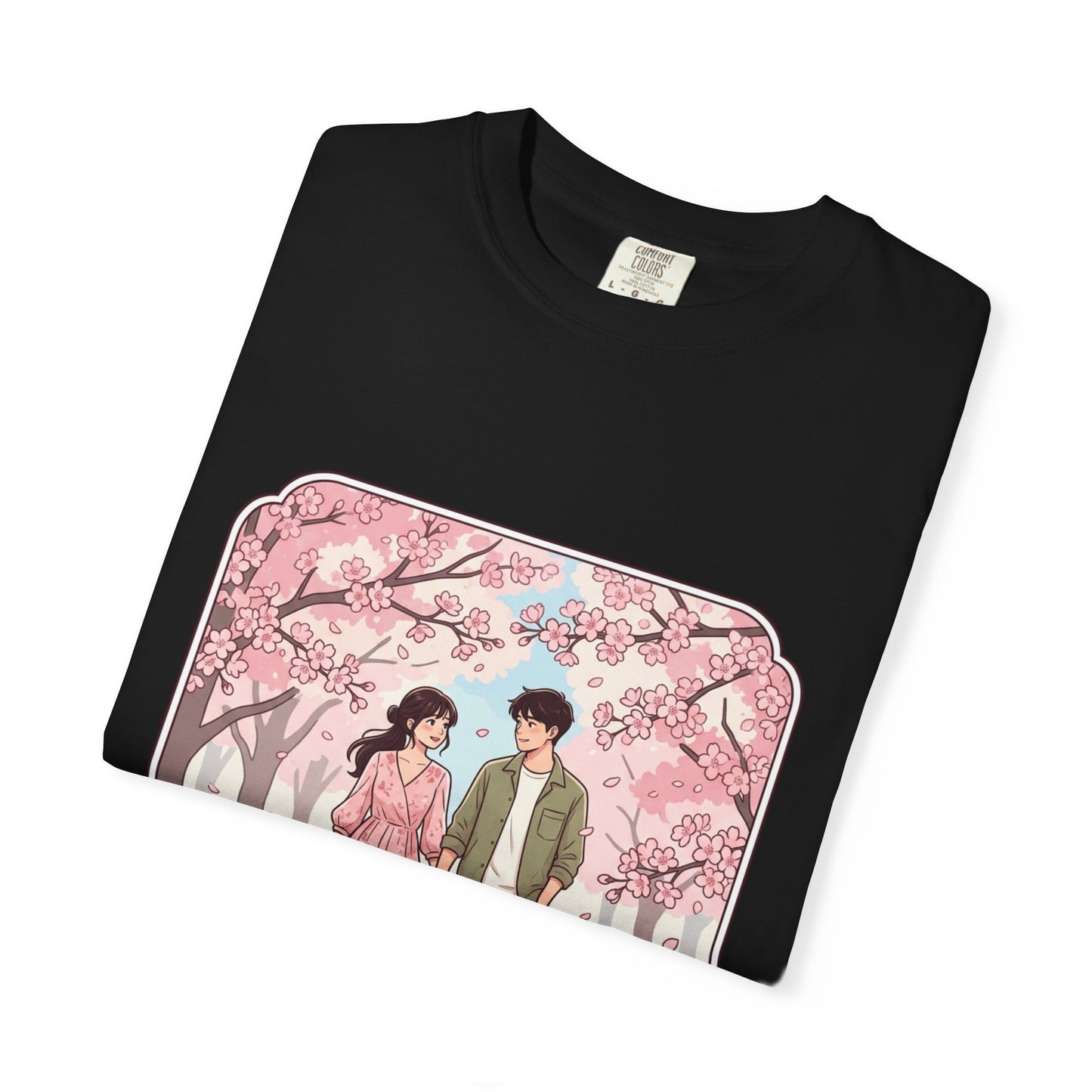 Spring in Japan T-Shirt — Cherry Blossom Couple Graphic Tee