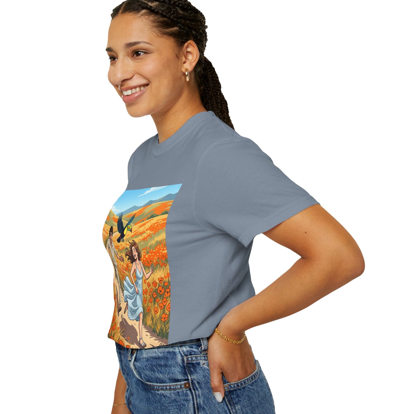 Spring of Us T-Shirt — Romantic Field Illustration Tee