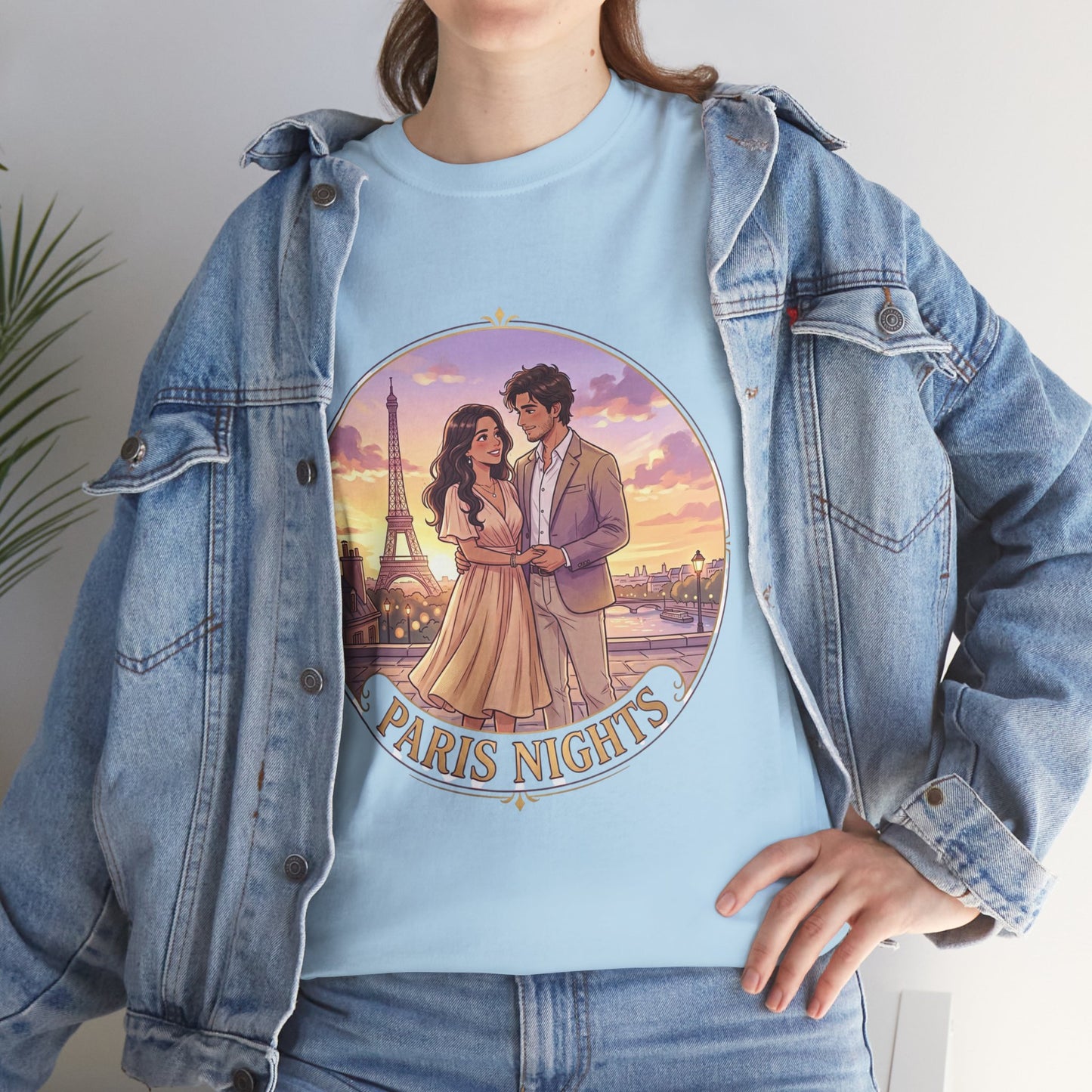 Paris Nights T-Shirt — Romantic Eiffel Tower Couple Tee