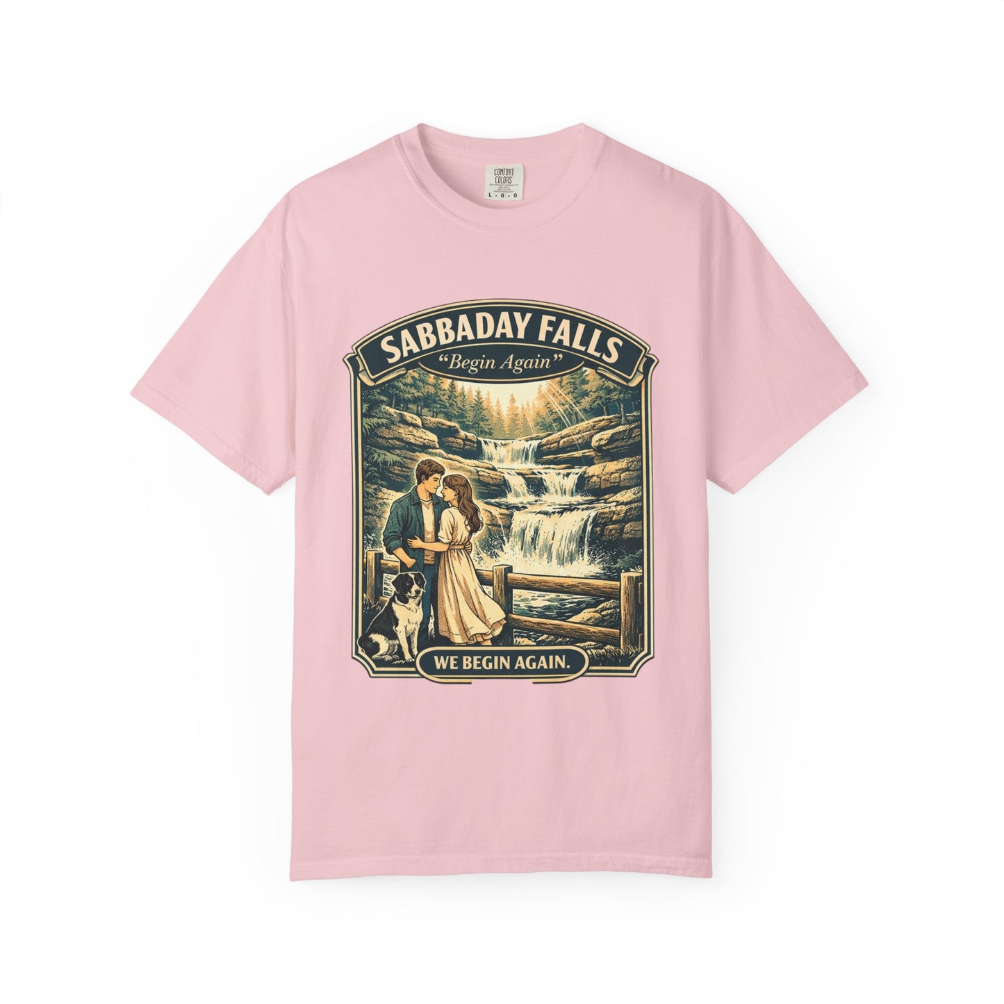 Sabbaday Falls 'We Begin Again' Vintage Nature T-Shirt