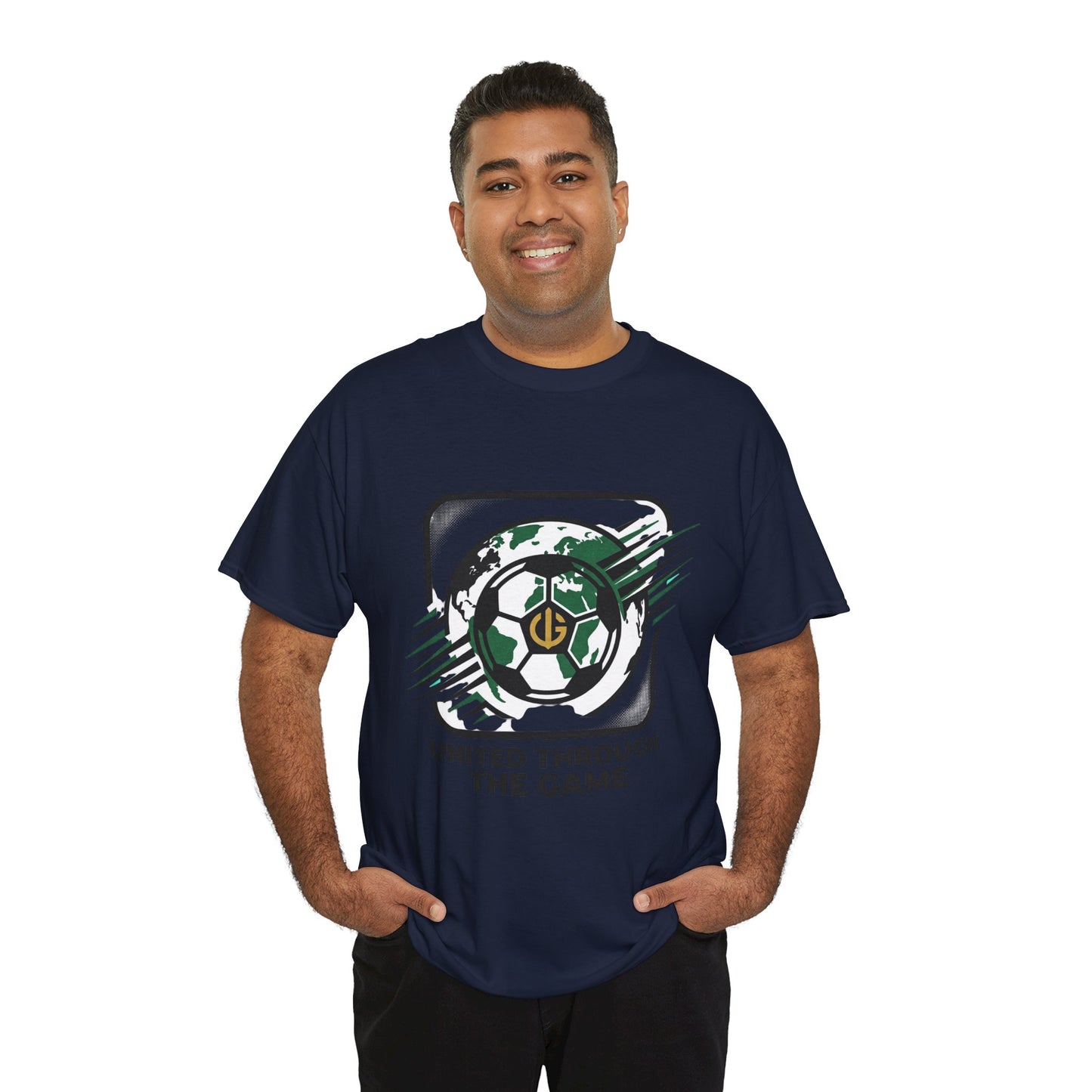 Soccer T-Shirt — "United Through the Game" Graphic Tee