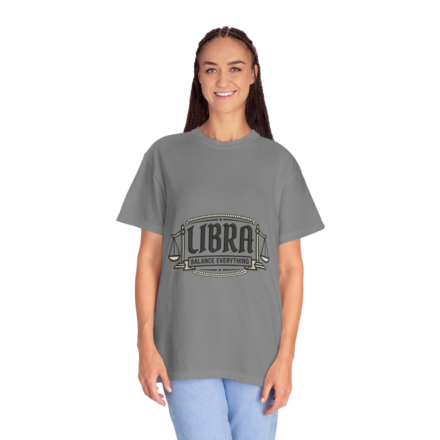 Libra Zodiac T-Shirt — "Balance Everything" Scales Design