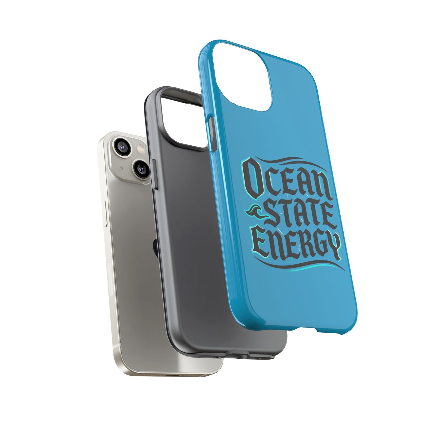 Ocean State Energy Phone Case — Tough Protective iPhone Cover with Nautical Script