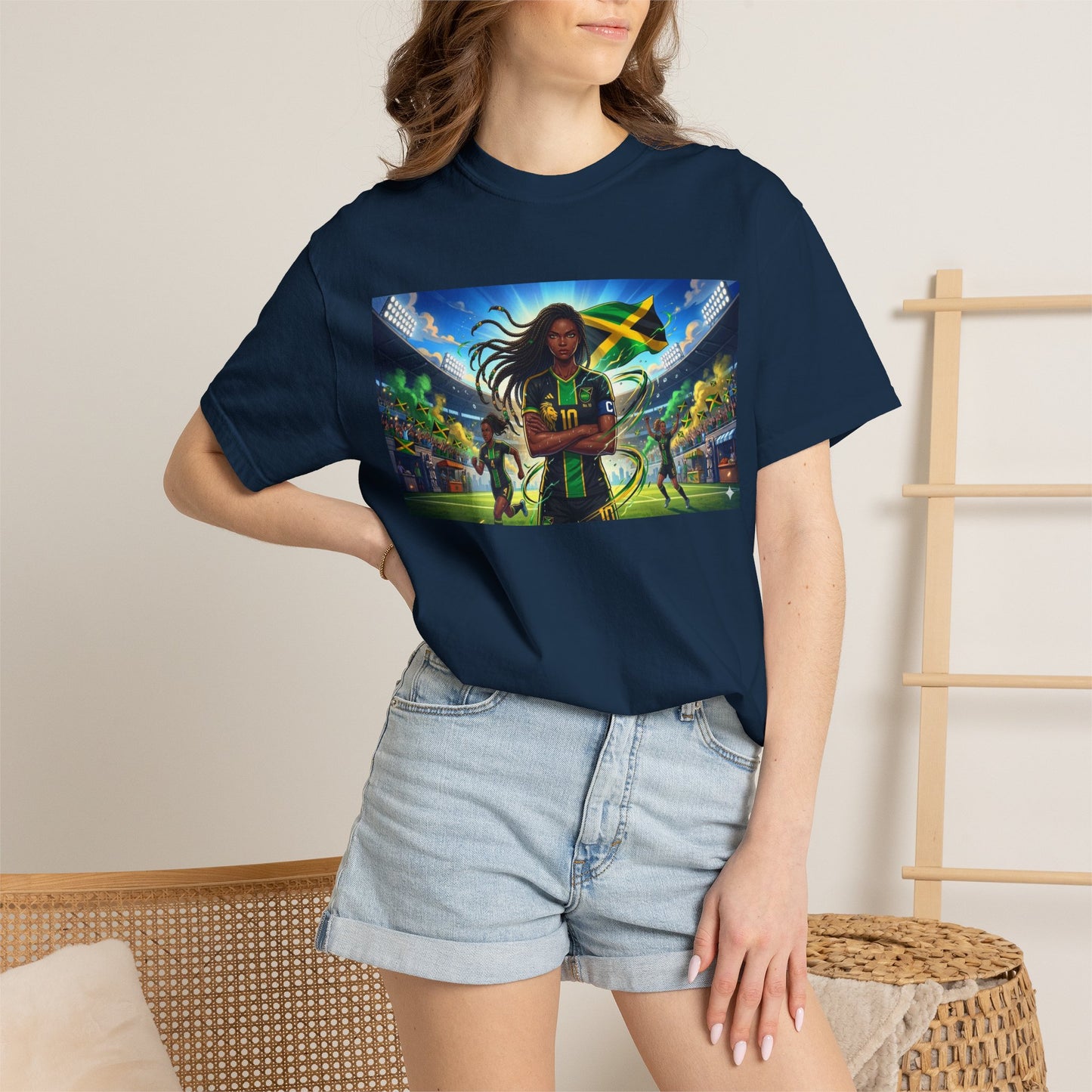 Jamaican Soccer Captain T-Shirt — Rasta Player Stadium Graphic Tee