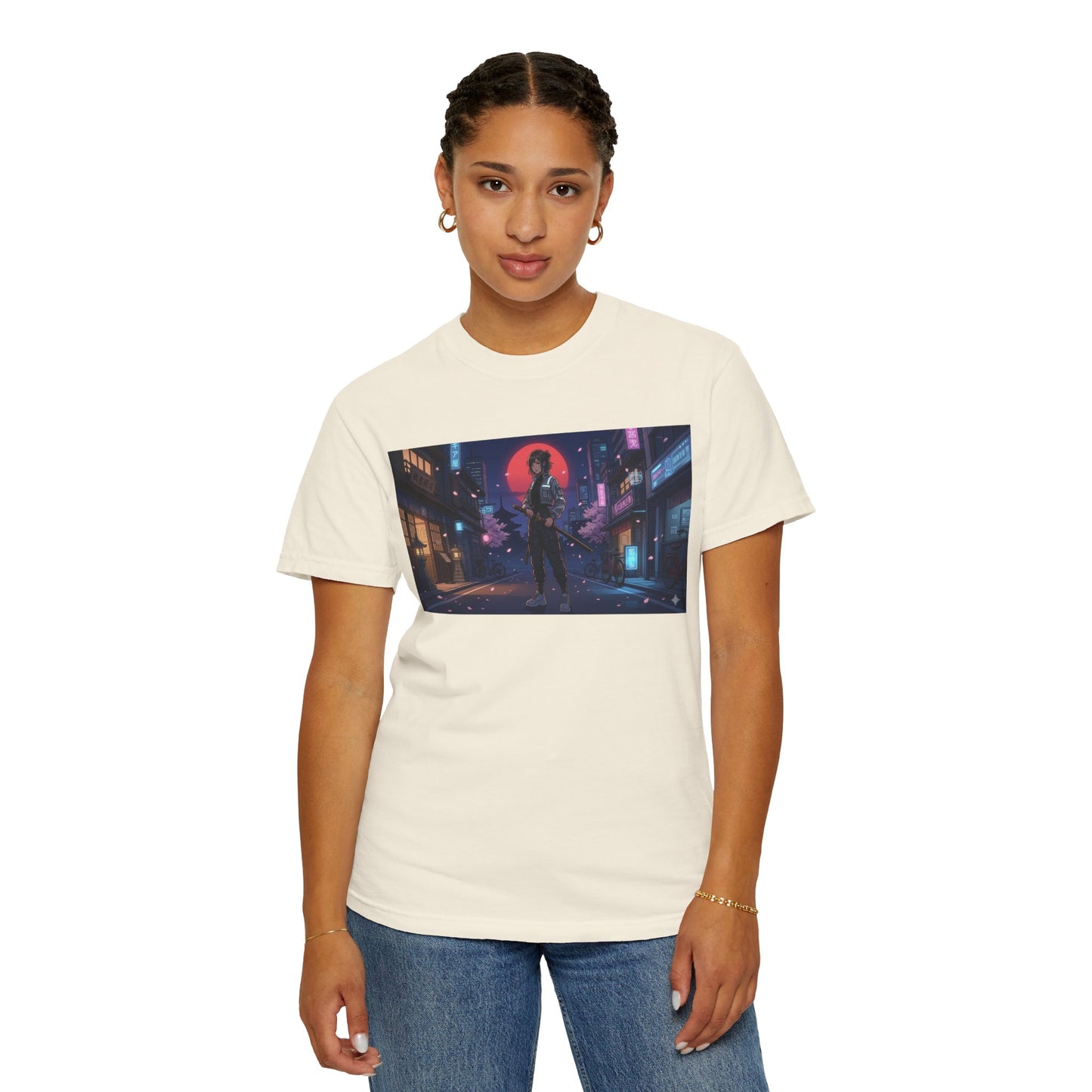 Japan — Samurai City Tradition + Nightscape T-Shirt —  Graphic Tee
